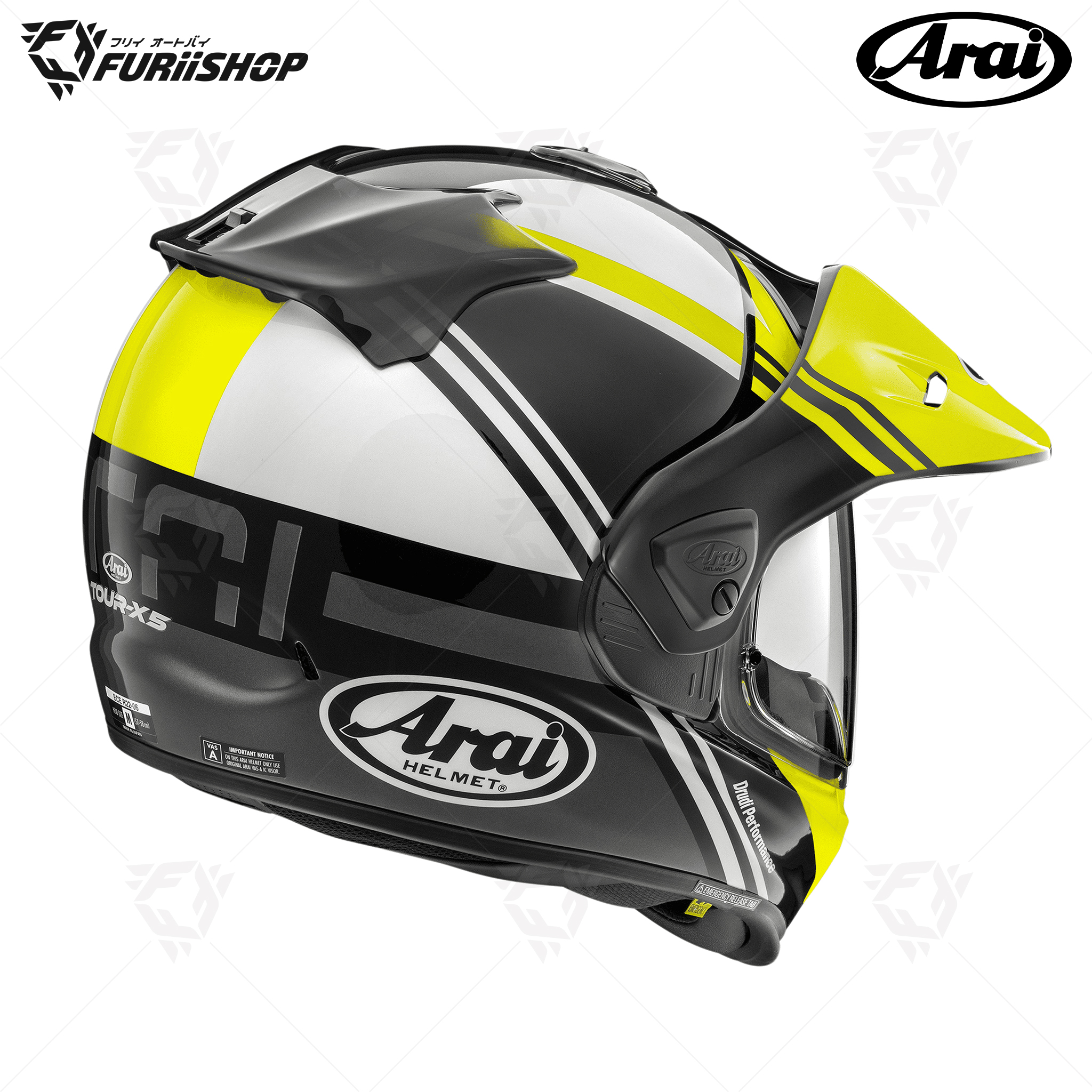 หมวกกันน็อคเต็มใบ Arai : Tour-X5 Cosmic Yellow