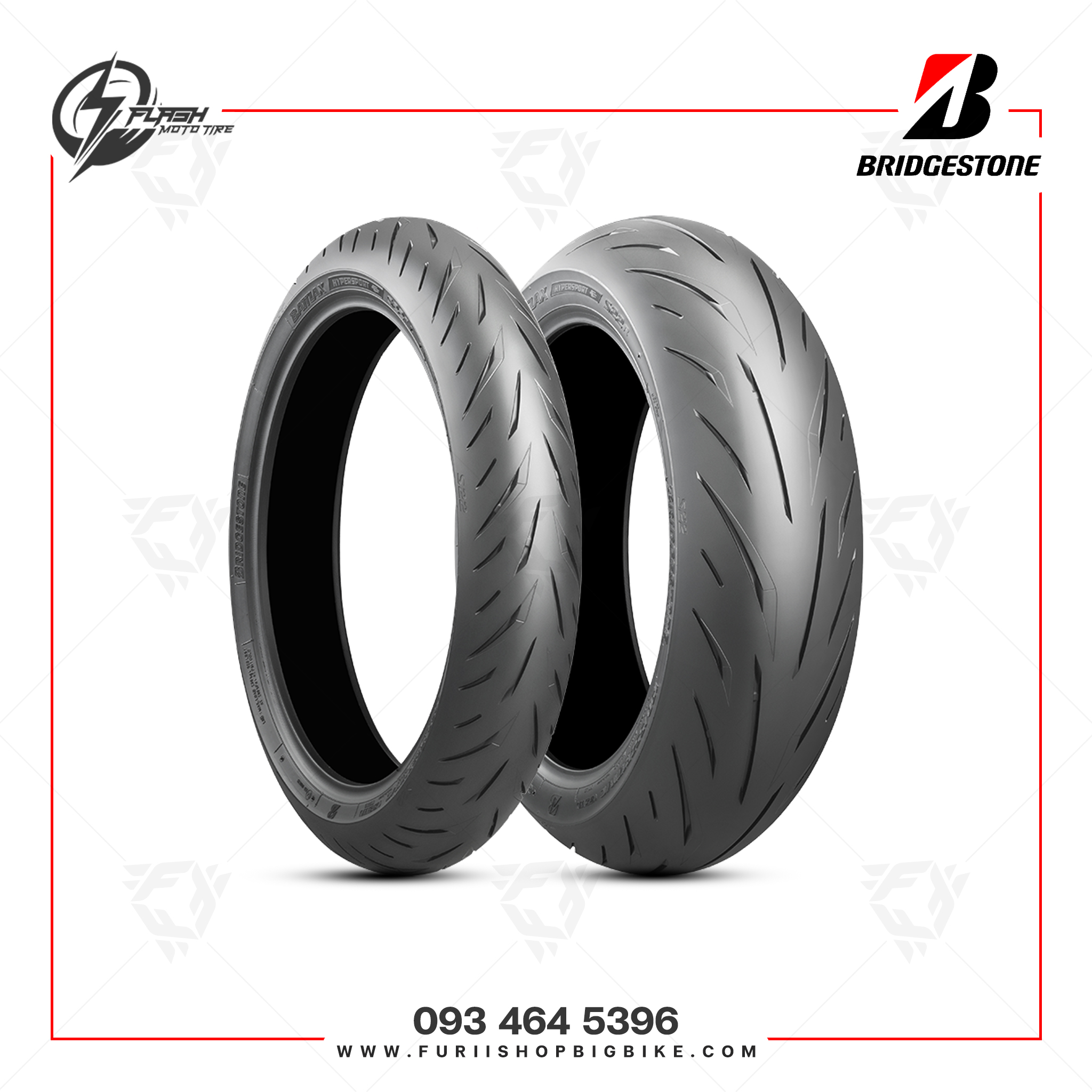 ยางมอเตอร์ไซค์ Bridgestone Battlax S22 : F 120/70ZR17 + R 180/55ZR17