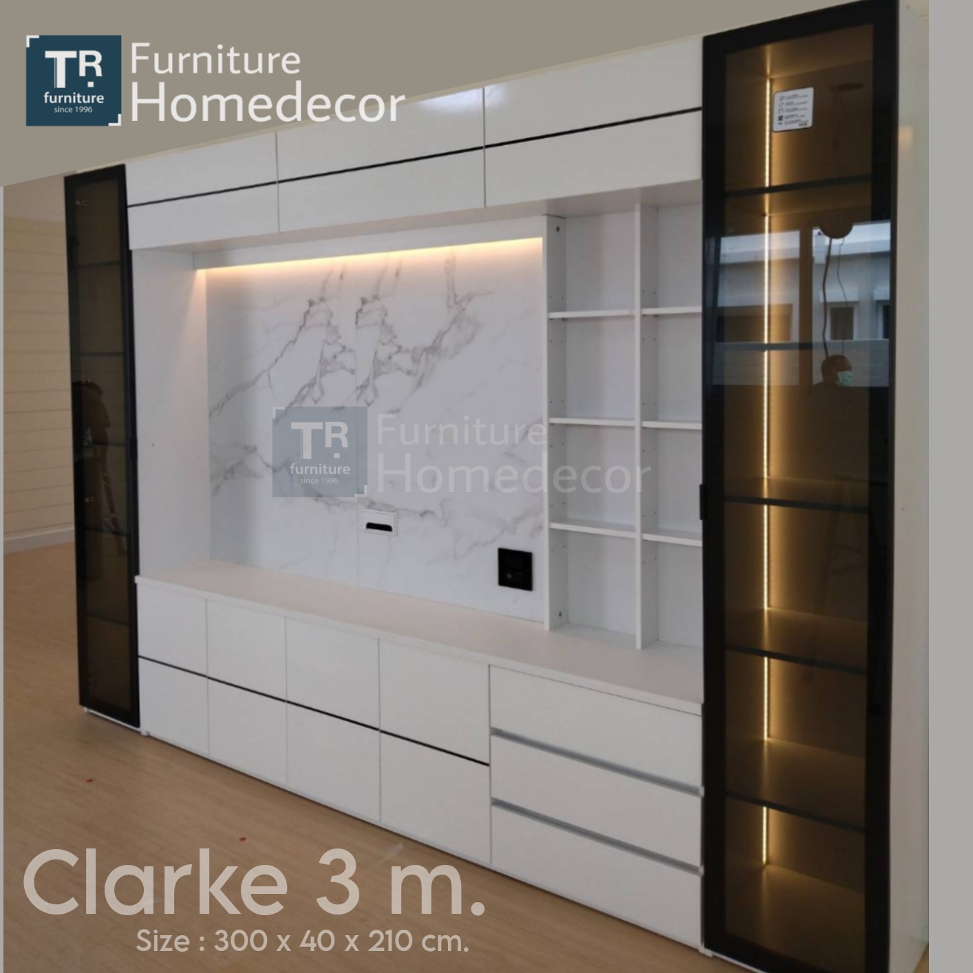 ตู้โชว์-วางทีวี 300 ซม. รุ่น Clarke