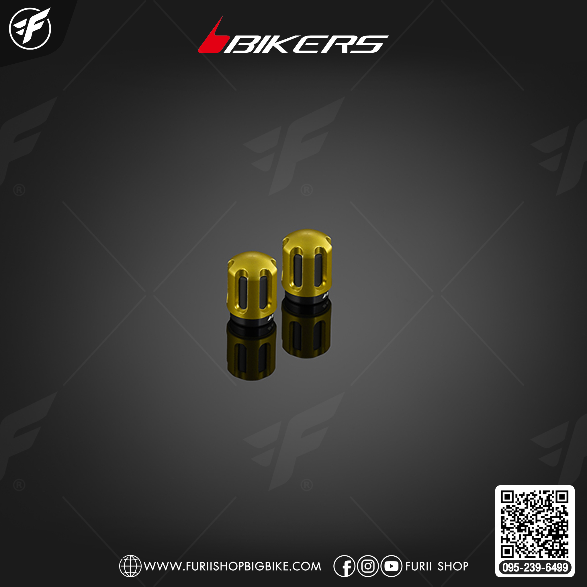 Bikers จุกลมอลูมิเนียม รุ่นพรีเมียม for Malaguti Madison150