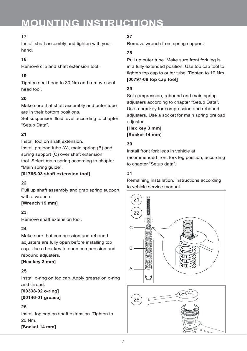 สปริงโช้คหน้า Ohlins FKR128 For Triumph Street Triple RS 2022