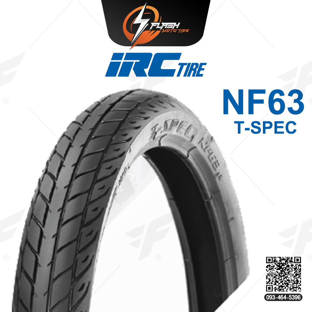 ยางขอบ17 ยางมอเตอร์ไซต์ IRC(ไออาร์ซี) NF63 A W/T(T-spec) ยางหน้า 60/100-17 M/C 33P ยางบิ๊กไบท์ ยางBigbike Mototire