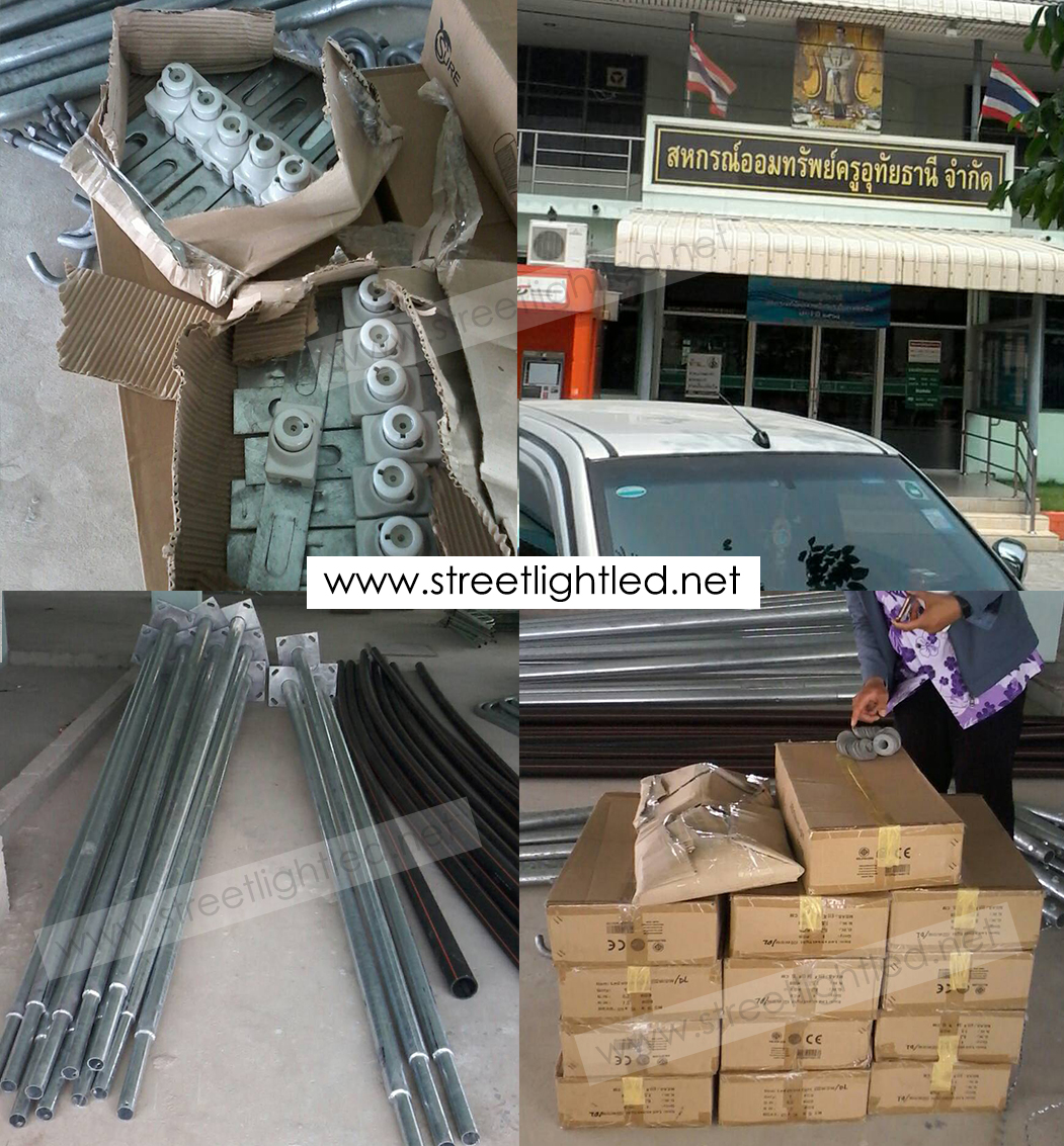 ผลงานการจัดส่งเสาไฟ สหกรณ์ออมทรัพย์ครู จ.อุทัยธานี