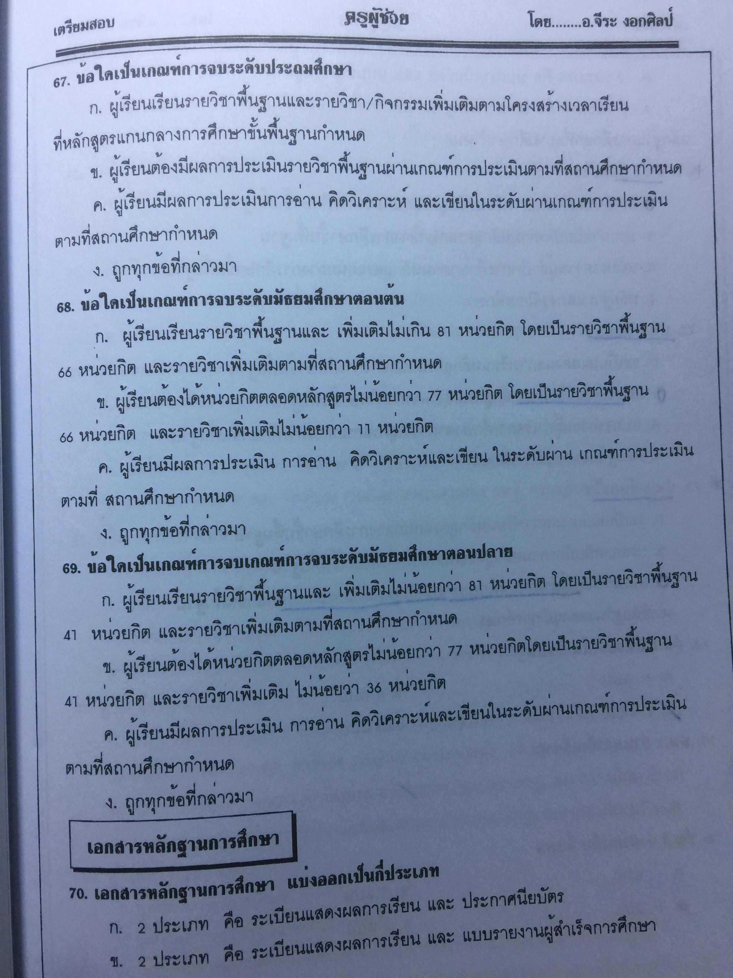 คู่มือเตรียมสอบ ครูผู้ช่วย สังกัด สพฐ.กระทรวงศึกษาธิการ. วิชาความรู้ความสามารถเกี่ยวกับวิชาการศึกษา โดย อ.จีระ งอกศิลป์ 0 กก.