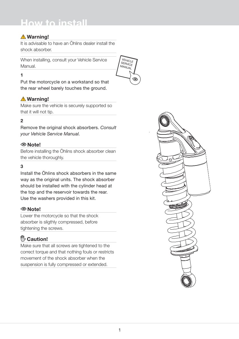 โช๊คหลังแต่ง Ohlins TR927 For Triumph Scrambler 865 ปี 2006-2016