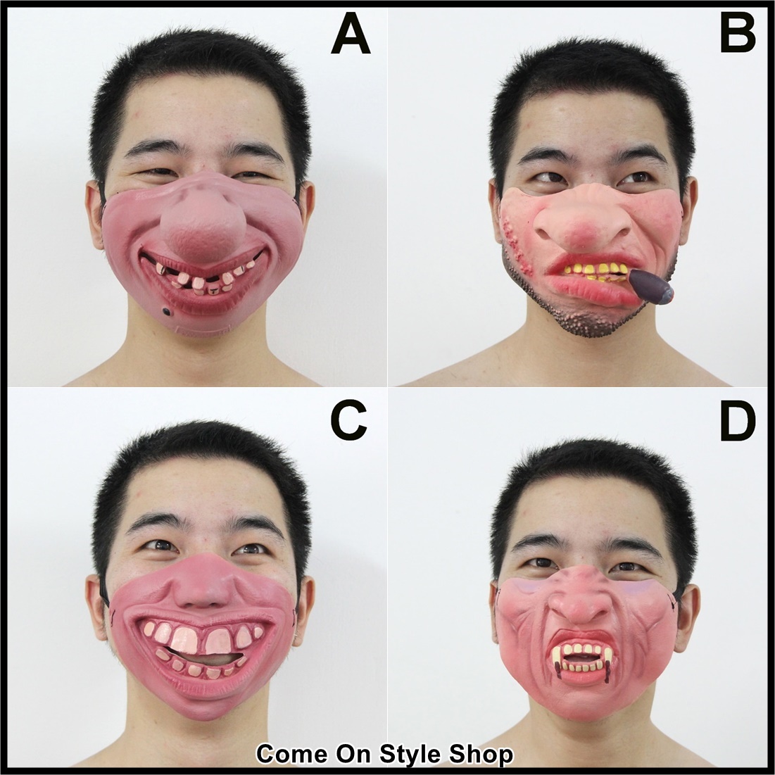 หน้ากากยาง ครึ่งหน้า party mask