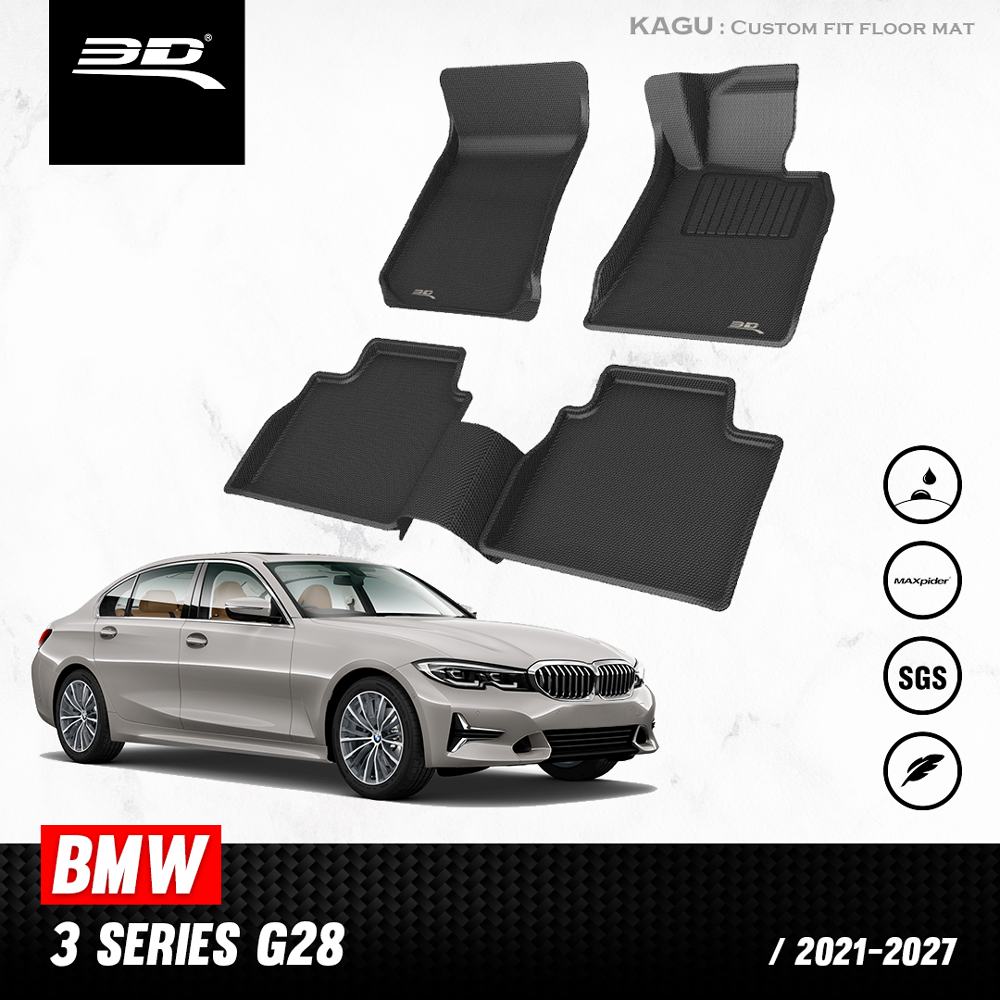 พรมปูพื้นรถยนต์ 3D สำหรับ BMW 3 series รุ่นฐานล้อยาว ( G28 ) 2021-2027
