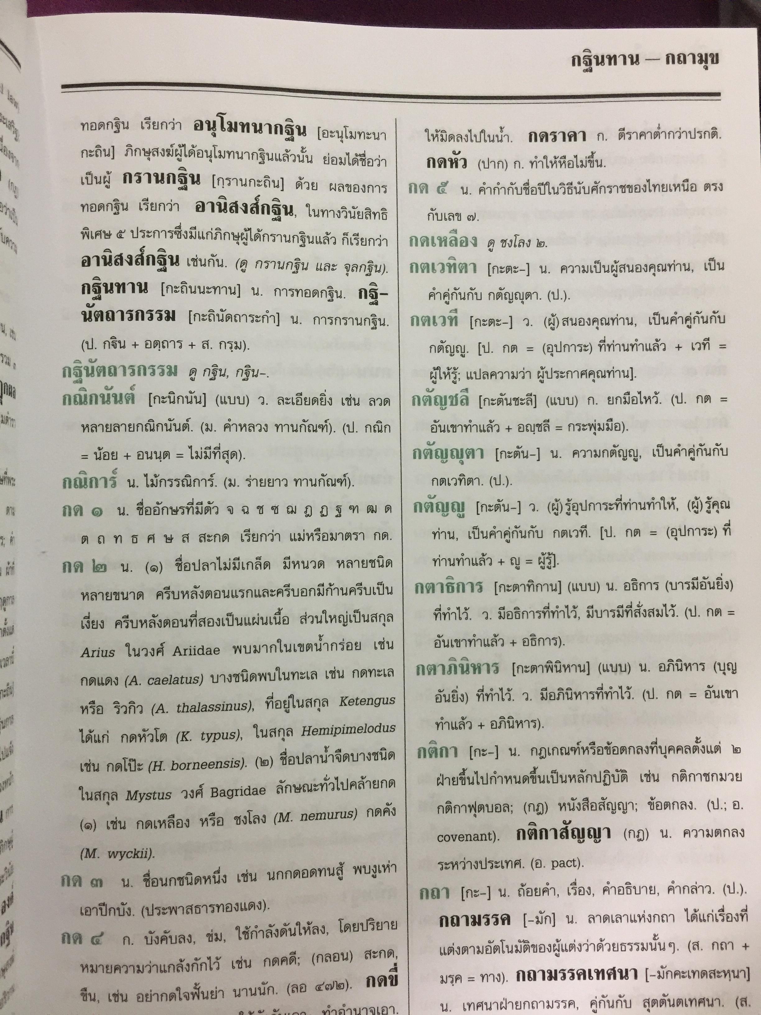 พจนานุกรม ฉบับราชบัณฑิตยสถาน พ.ศ. 2525 พิมพ์ครั้งที่ 6 พ.ศ.2539. 650 กรัม