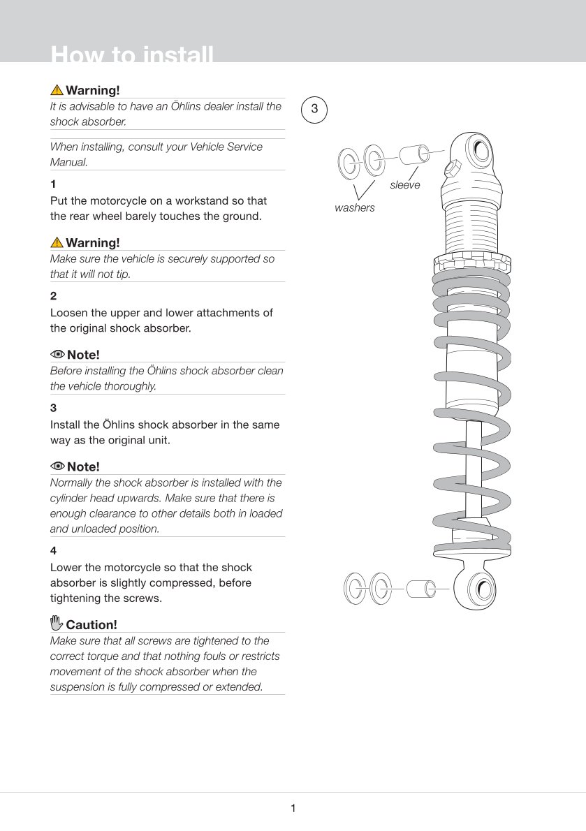 โช๊คหลังแต่ง Ohlins HD039 For Harley-Davidson FL Touring (Road King, Street Glide, Electra Glide etc) ปี 2006-2022