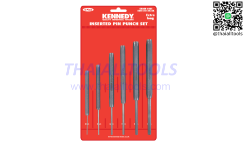 เหล็กเจาะนำศูนย์ EX/LENGTH INSERTED PIN PUNCHES 6-PCE SET KENNEDY
