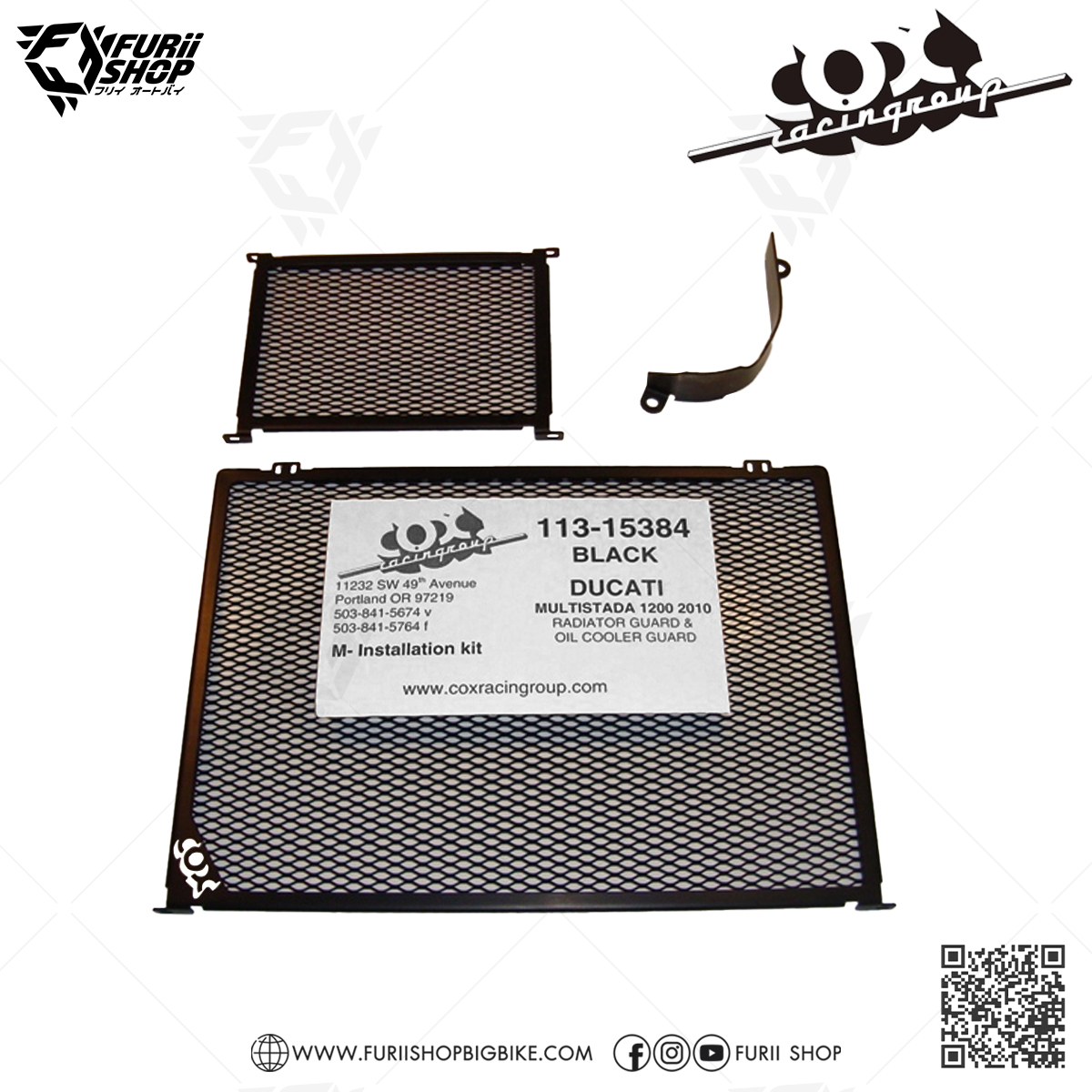 การ์ดหม้อน้ำ Cox Racing Radiator Guard (Titanium) : for Ducati Multistrada1200 2013-2014