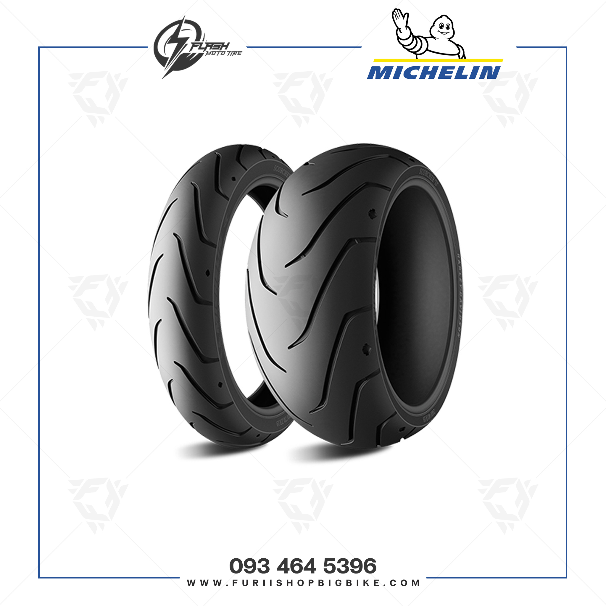 ยางมอเตอร์ไซค์บิ๊กไบค์ MICHELIN SCORCHER 11 130/60 B 21 M/C 63H SCORCHER 11 F TL ยางบิ๊กไบท์ ยางBigbike Mototire