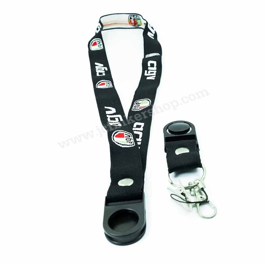 สายคล้องบัตร สายคล้องคอ สายคล้องกุญแจ สายคล้องโทรศัพท์ AGV(มีตัวปลดล็คปลายสาย)