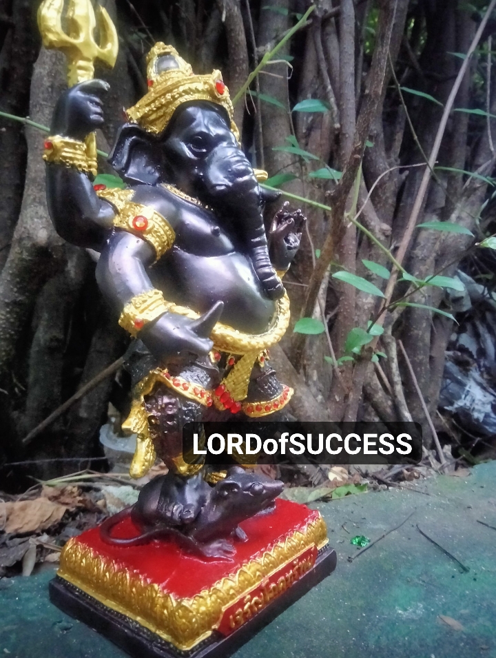 พระพิฆเนศ ปางประทานพร องค์สีดำแสดงถึงพลังความสำเร็จที่มากล้น สูง 10 นิ้ว