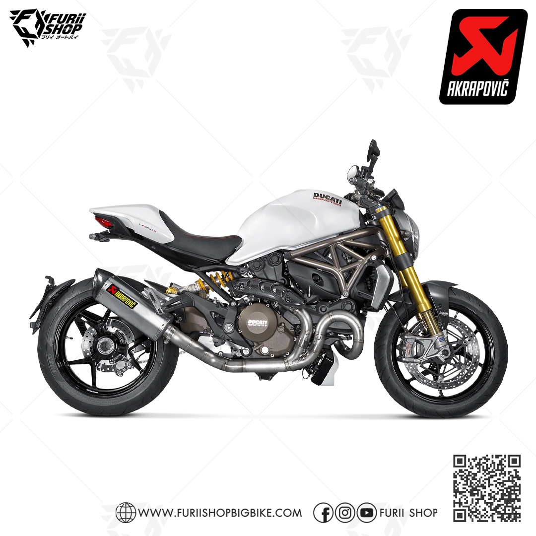 ท่อแต่ง Akrapovic Exhaust Slip-On Line (Titanium) : for DUCATI MONSTER 1200 R 2014-2016