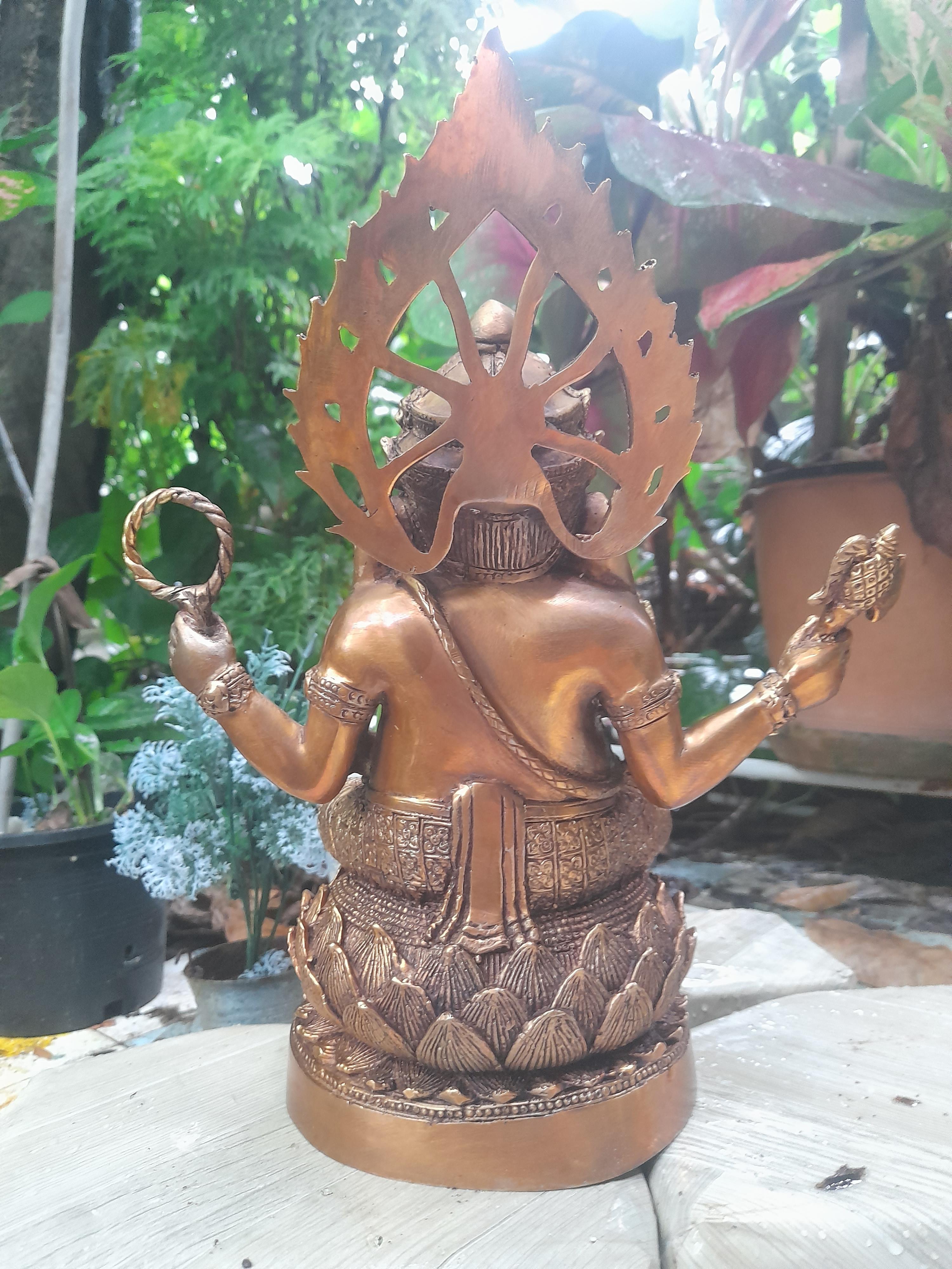 พระพิฆเนศ ปางเอกทันตะ คณปติ องค์ทองเหลือง ปางสำเร็จในทุกสิ่ง