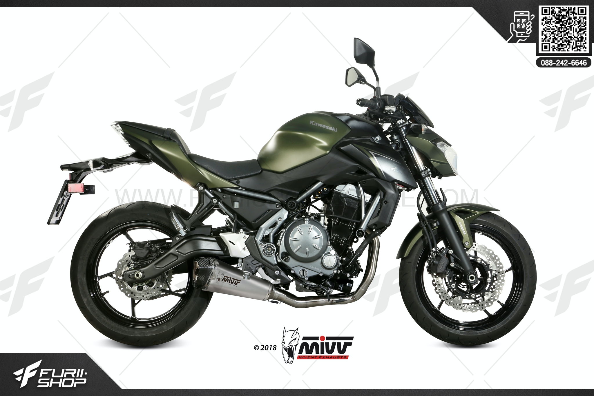 ท่อมอเตอร์ไซค์ MIVV DELTA RACE STAINLESS STEEL FOR Z650 2017 ท่อแต่ง ท่อสูตร ท่อบิ๊กไบค์ ท่อBigbike ท่อไอเสีย