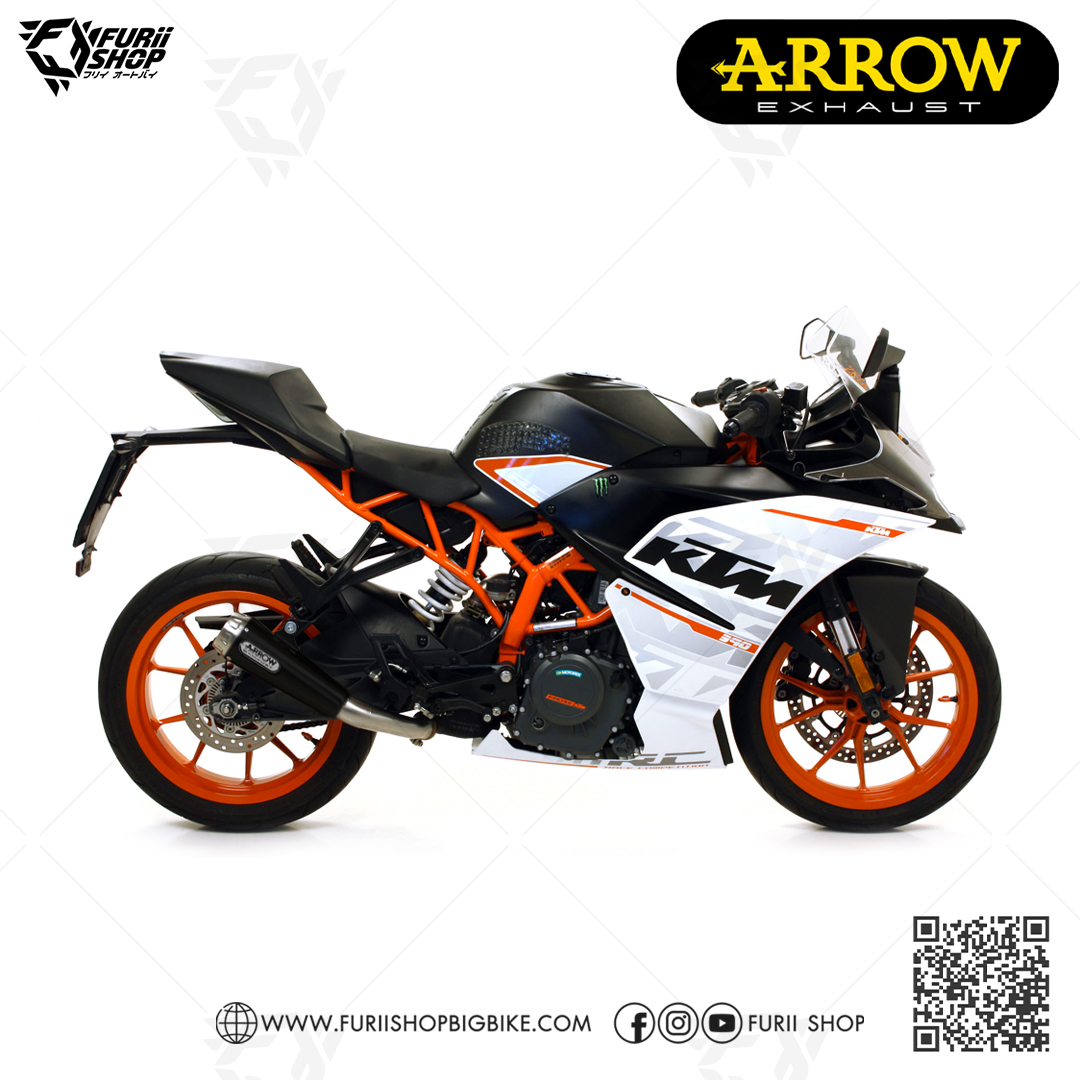 ท่อมอเตอร์ไซค์ Arrow Slip on Moto GP Black : for KTM Duke 390/RC 390 17-19