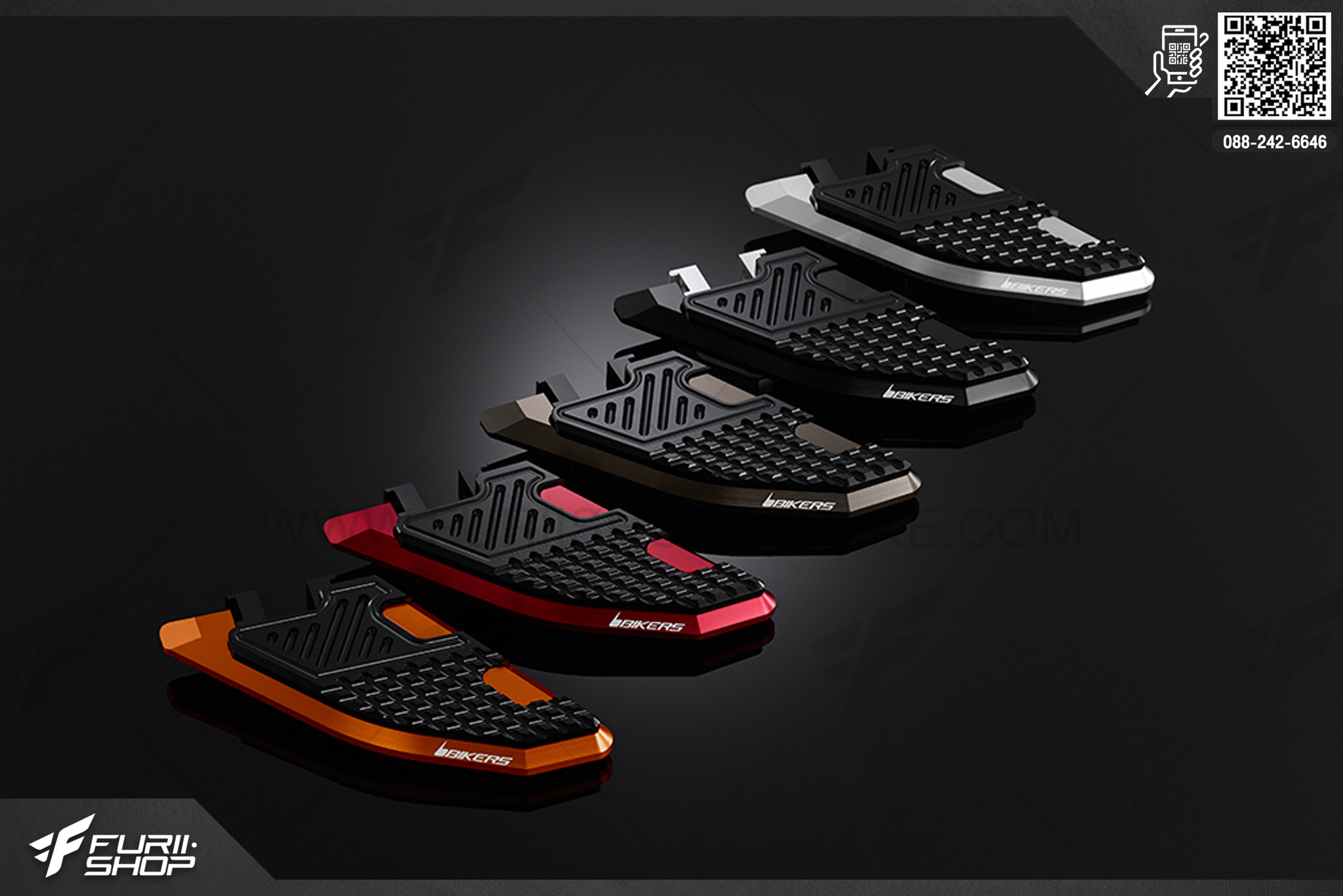 พักเท้าหลัง (Rear Footrests) Bikers Honda Forza 300 (2013-2017)