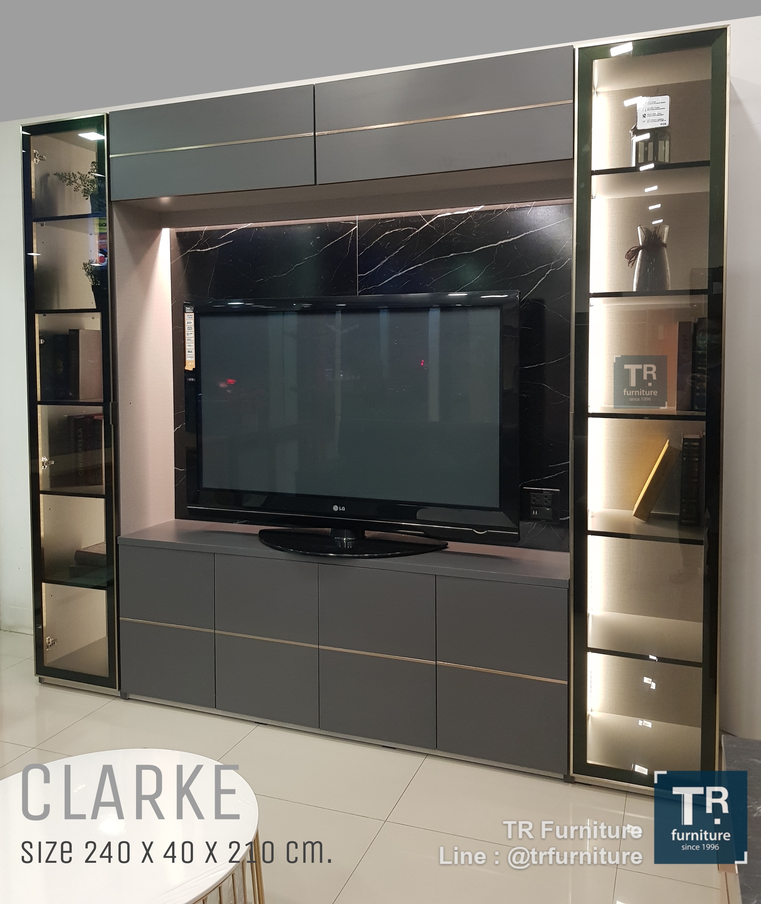 ตู้โชว์-วางทีวี 240 ซม. รุ่น Clarke