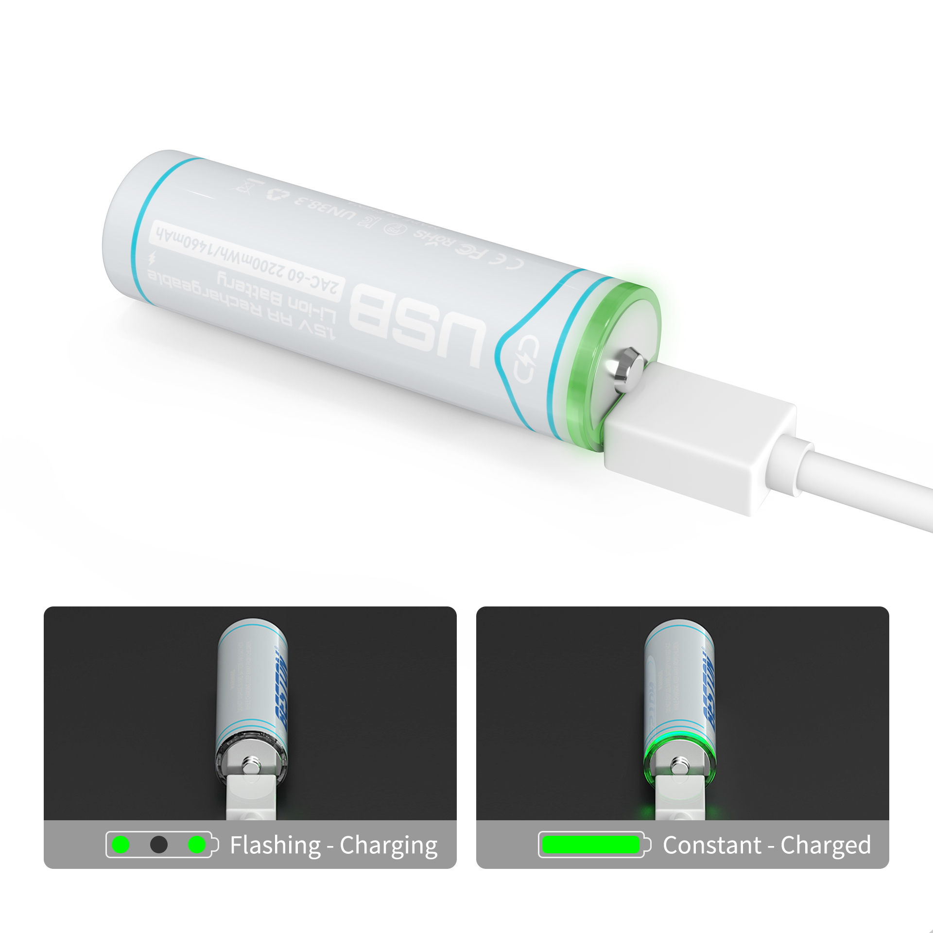 ถ่านชาร์จ BESTON Type-C USB charger แบตเตอรี่ชาร์จได้ คุณภาพดี ราคาถูก
