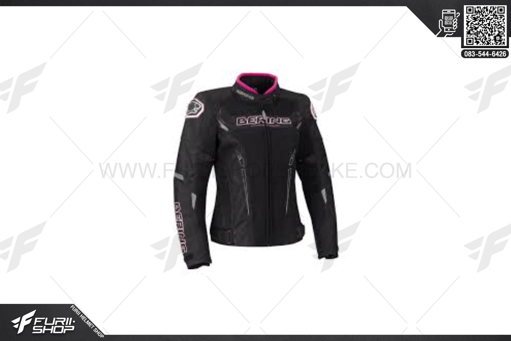 เสื้อแจ็คเก็ต Bering Lady Mistral Black/Fuchsia