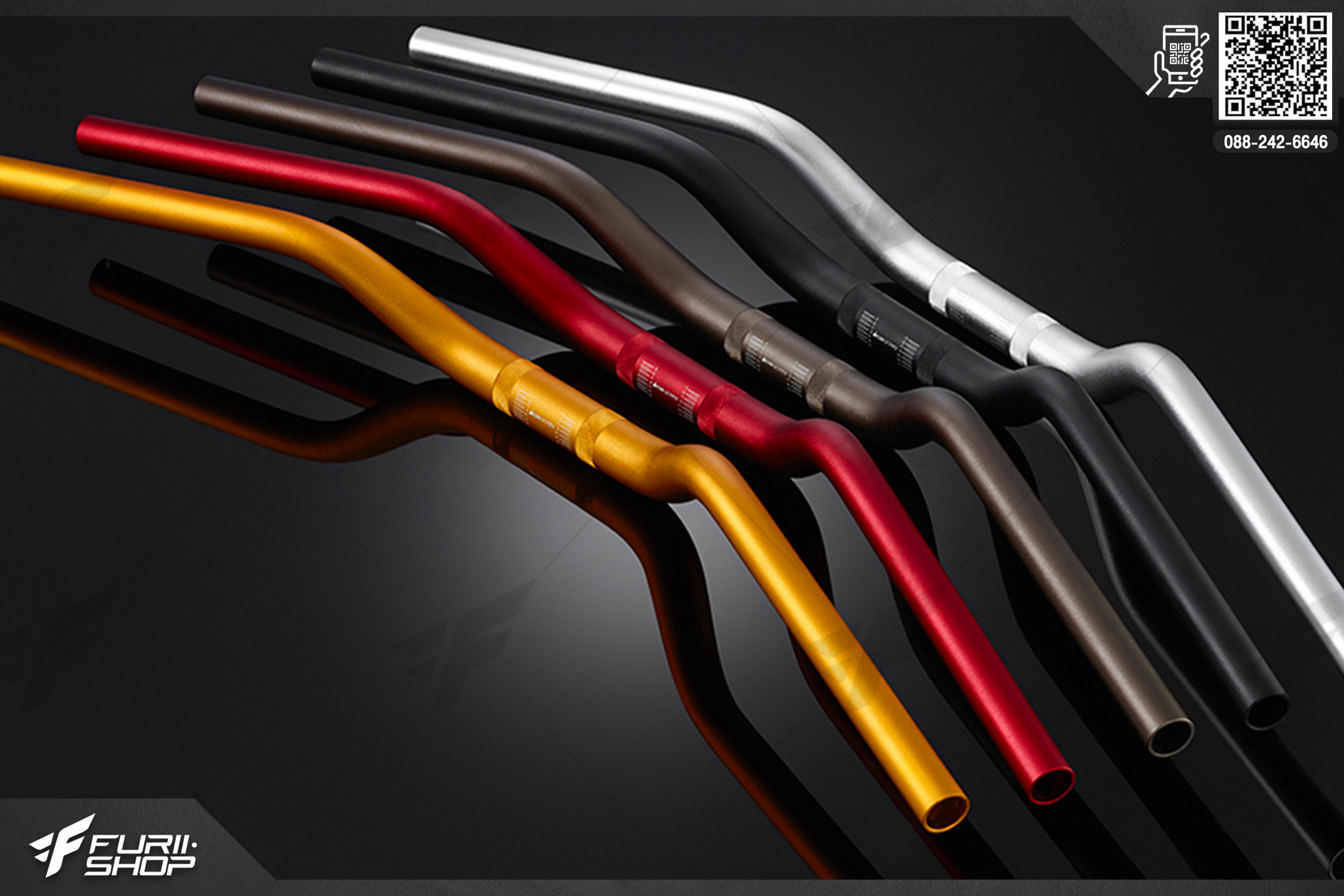 แฮนด์อ้วน บาร์อ้วน Fat Bar 28.6 mm Biker Yamaha MT-07 (2015-2017)