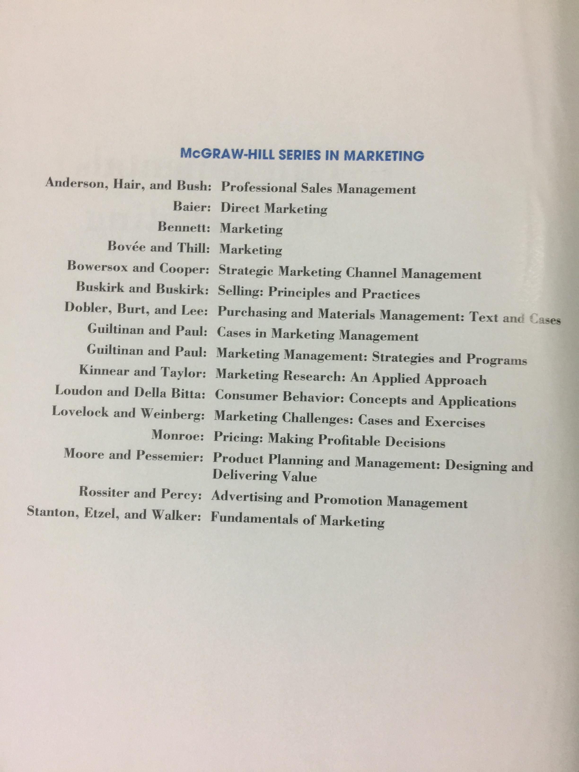 FUNDAMENTAL OF MARKETING. ผู้เขียน William J. Stanton และคณะ 0 กก.