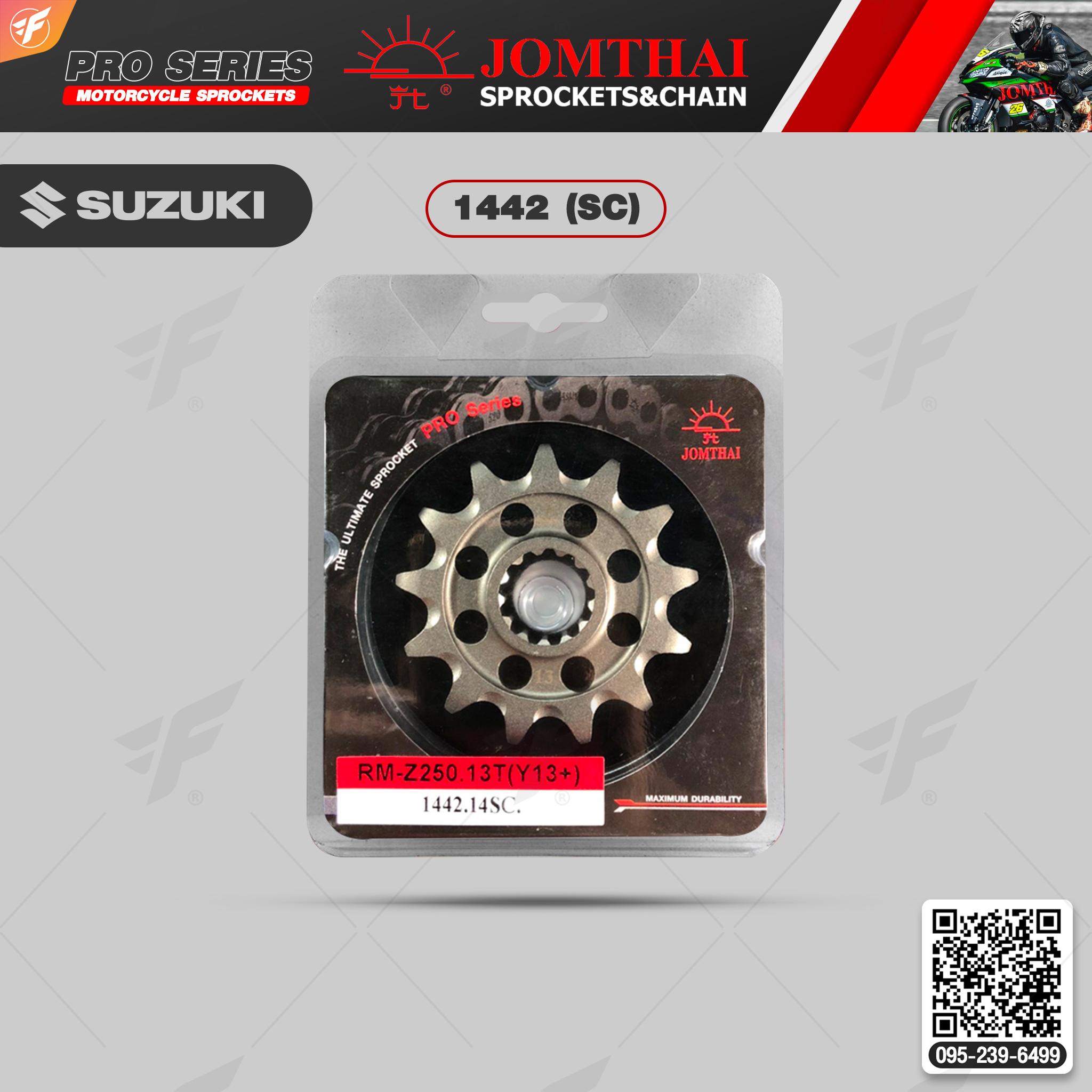 สเตอร์หน้า JOMTHAI (พระอาทิตย์) : 1442 (SC) For Suzuki RM-Z250 (13-20)