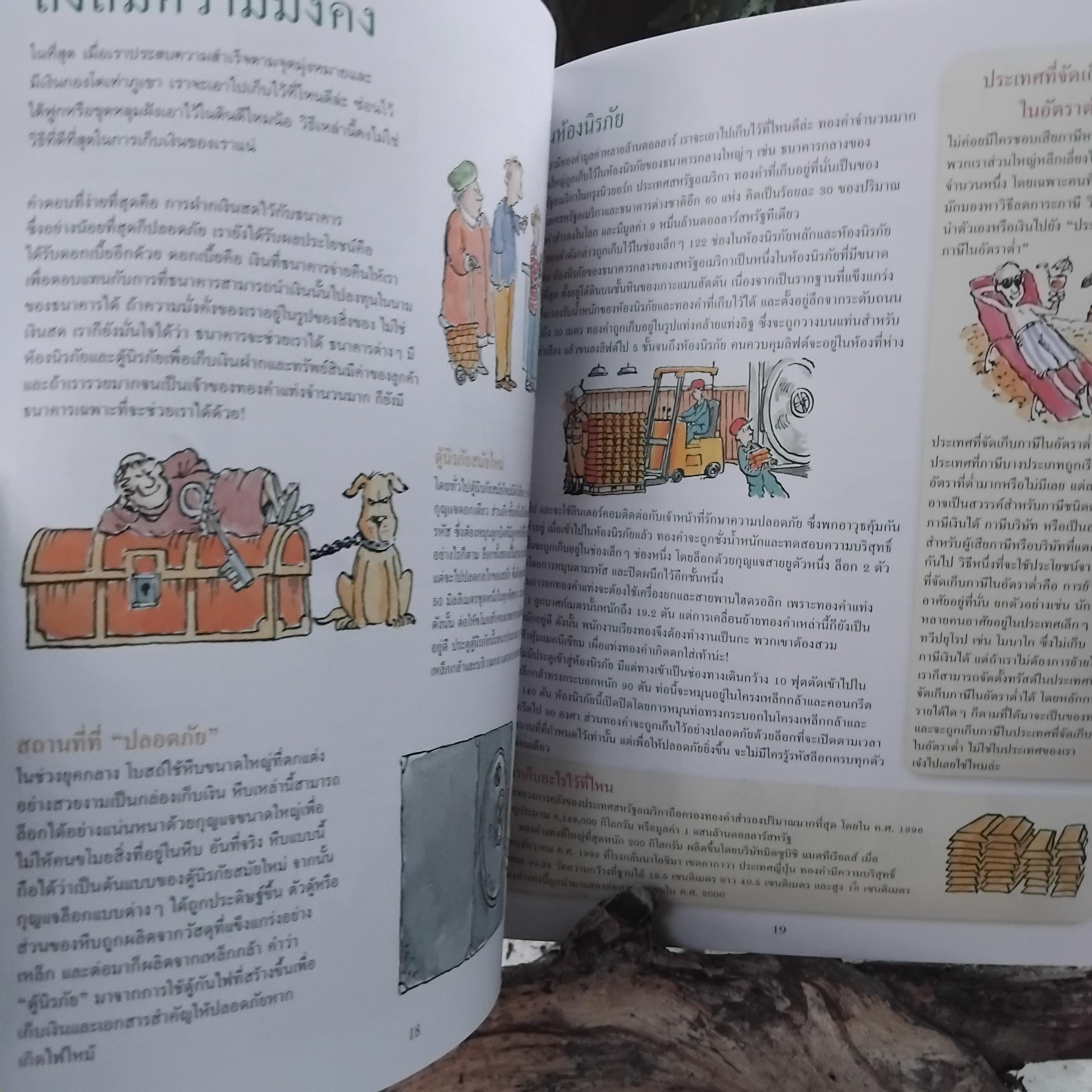 หนังสือเปิดโลกความรู้ ชุดเงินทองต้องรู้ 1 ชุด 4 เล่ม มีตอนฉลาดคิดพิชิตเงิน ฉลาดเริ่มเพิ่มเงิน ฉลาดล้ำทำอาชีพและฉลาดคิดผลิตเงิน