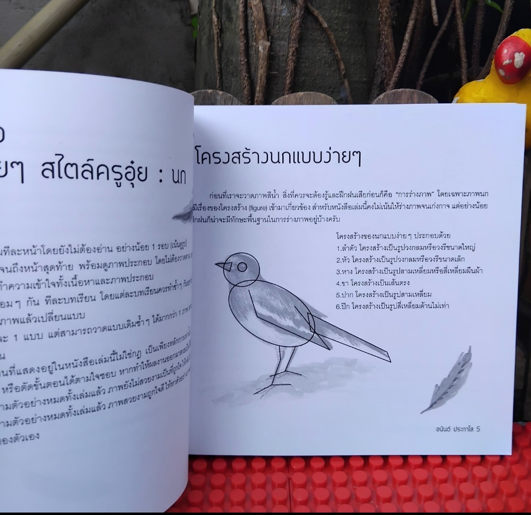 วาดสีน้ำง่ายๆสไตล์ครูอุ๋ย : นก โดย อนันต์ ประภาโส คู่มือวาดสีน้ำสำหรับผู้ไม่ประสงค์เข้าห้องเรียน มือ 1
