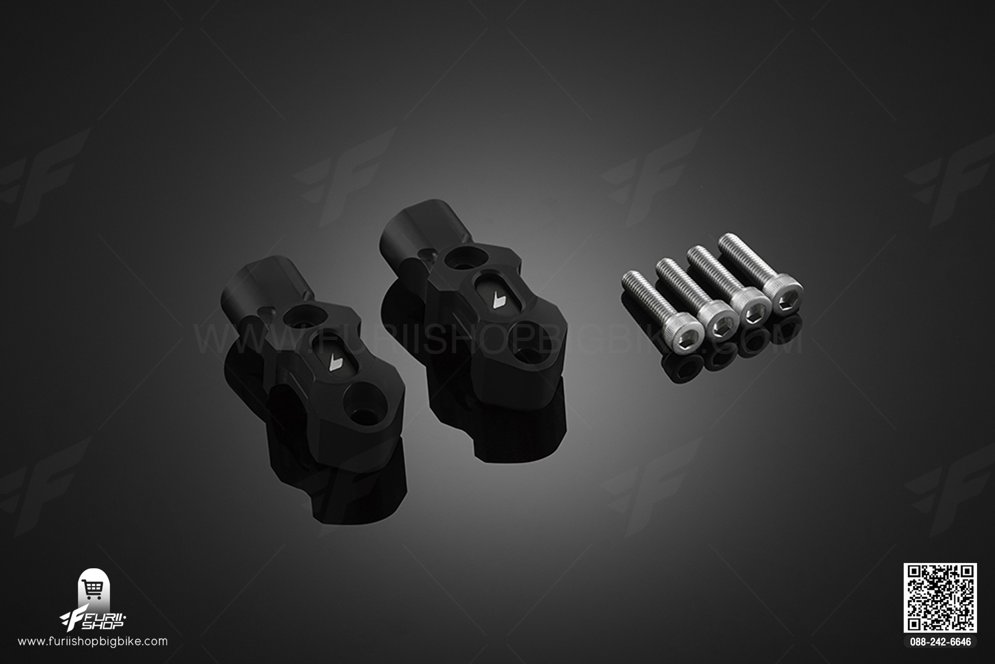 Rotating Bar Clamps With Mirror Hole (2 Pieces) Bikers Versys650ABS 2015-2020