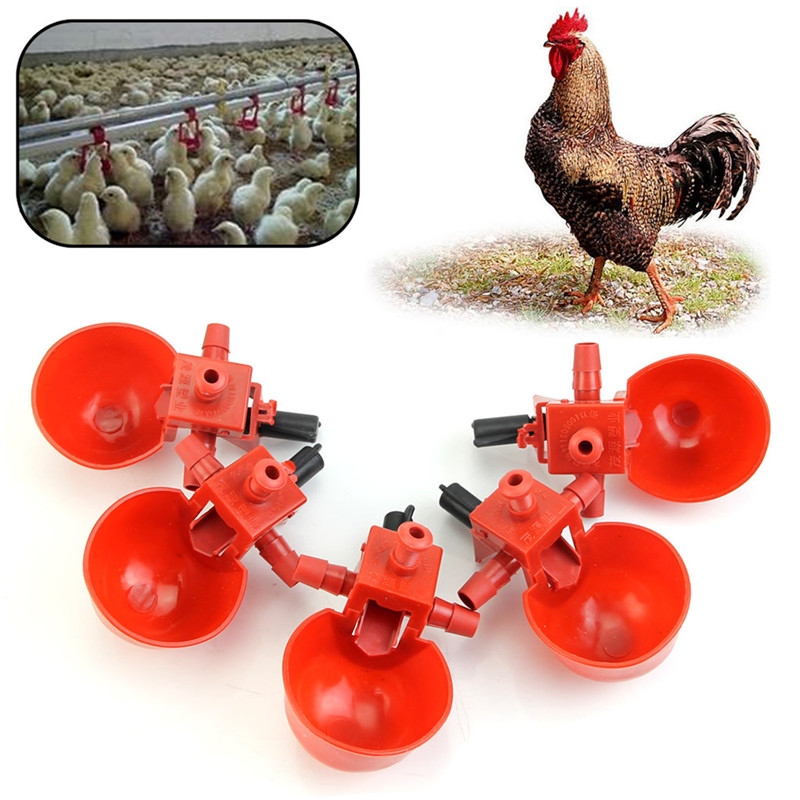 ถ้วยเติมน้ำไก่-นกอัตโนมัติ/Automatic Bird Coop Feed Poultry Water Drinking Cups Plastic Chicken Fowl Drinker Cups