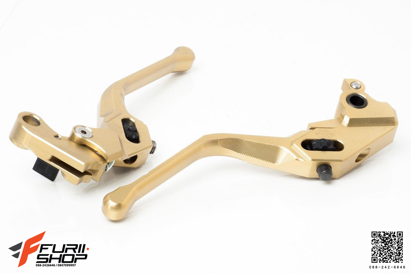 มือเบรคมือครัข GILLESTOOLING สีทอง FOR SUZUKI GSX-S750