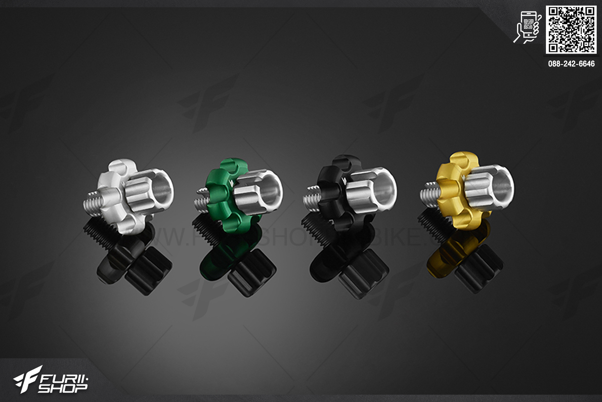 ตัวตั้งคลัทช์สแตนเลส ตัวเล็ก (Stainless Clutch Cable Adjuster (Small)) Bikers Kawasaki NINJA 650 ABS (2012-2016)