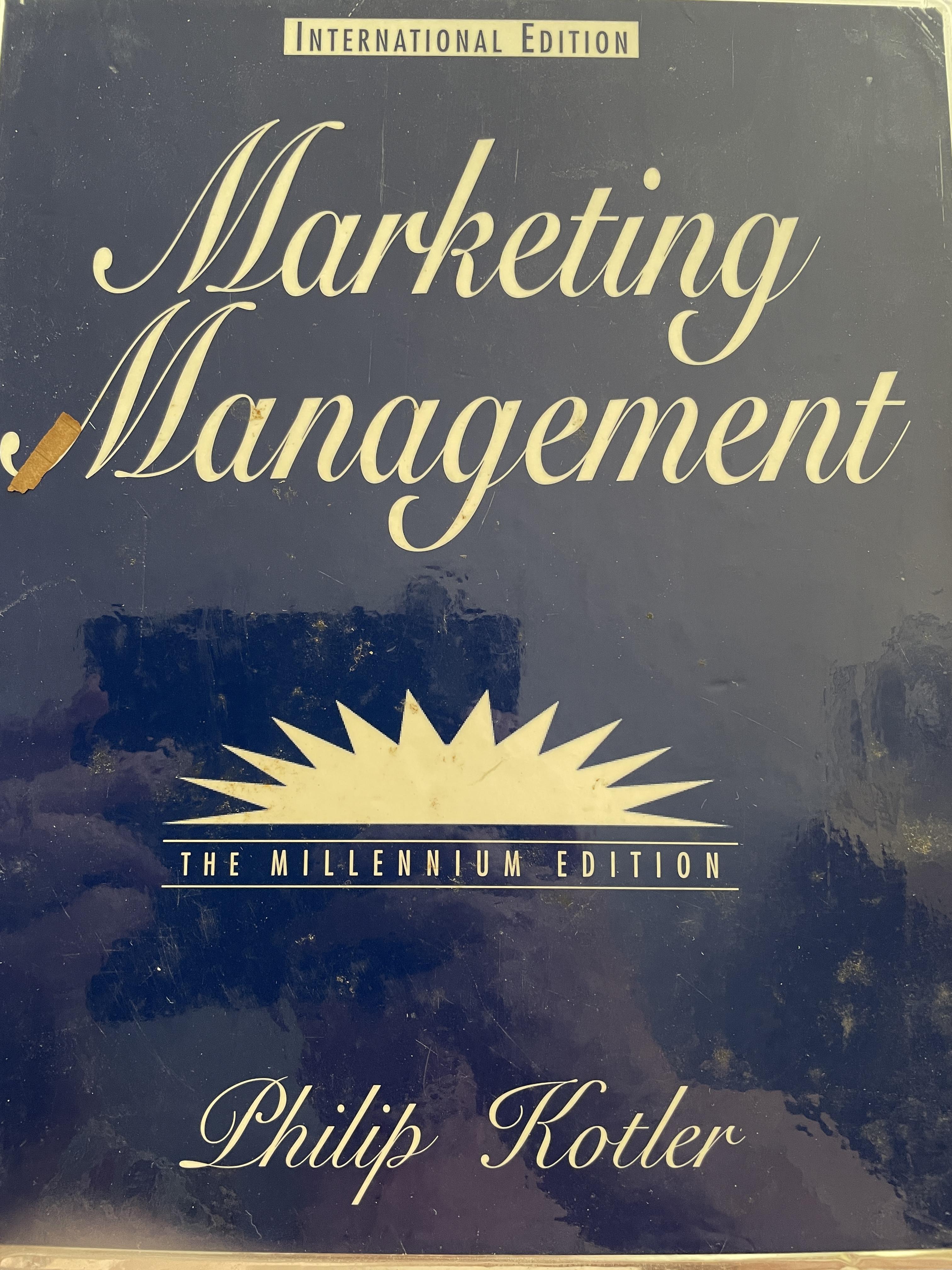 Marketing Management. THE MILLENNIUM EDITION. ผู้เขียน Philip Kotler 0 กก.