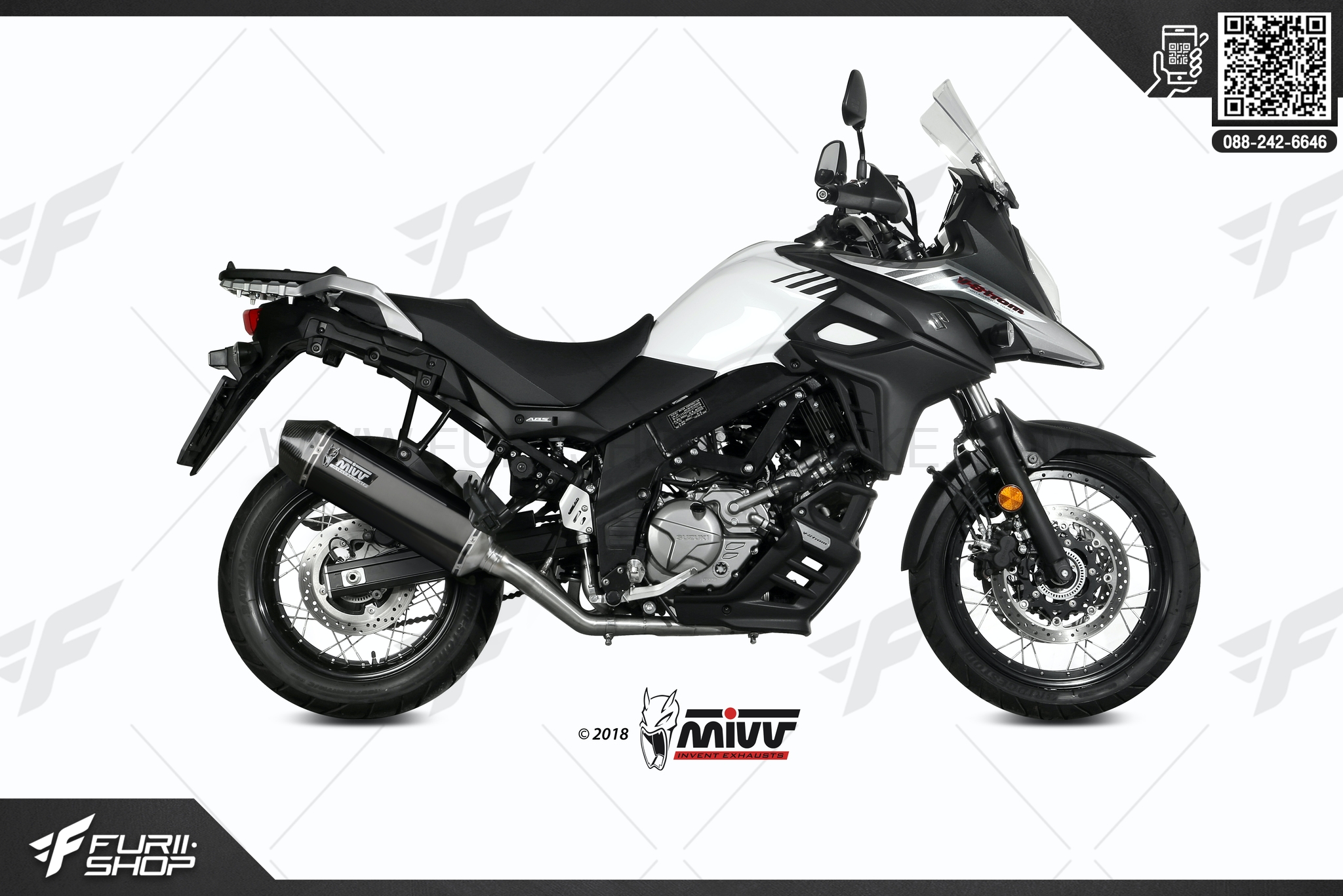 ท่อมอเตอร์ไซค์ MIVV SUONO BLACK BLACK STAINLESS STEEL FOR TRIUMPH TIGER 800 ท่อแต่ง ท่อสูตร ท่อบิ๊กไบค์ ท่อBigbike ท่อไอเสีย