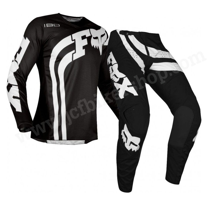 ชุดวิบาก ชุดขี่มอเตอร์ไซค์วิบาก Motocross-180 ดำ-ขาว