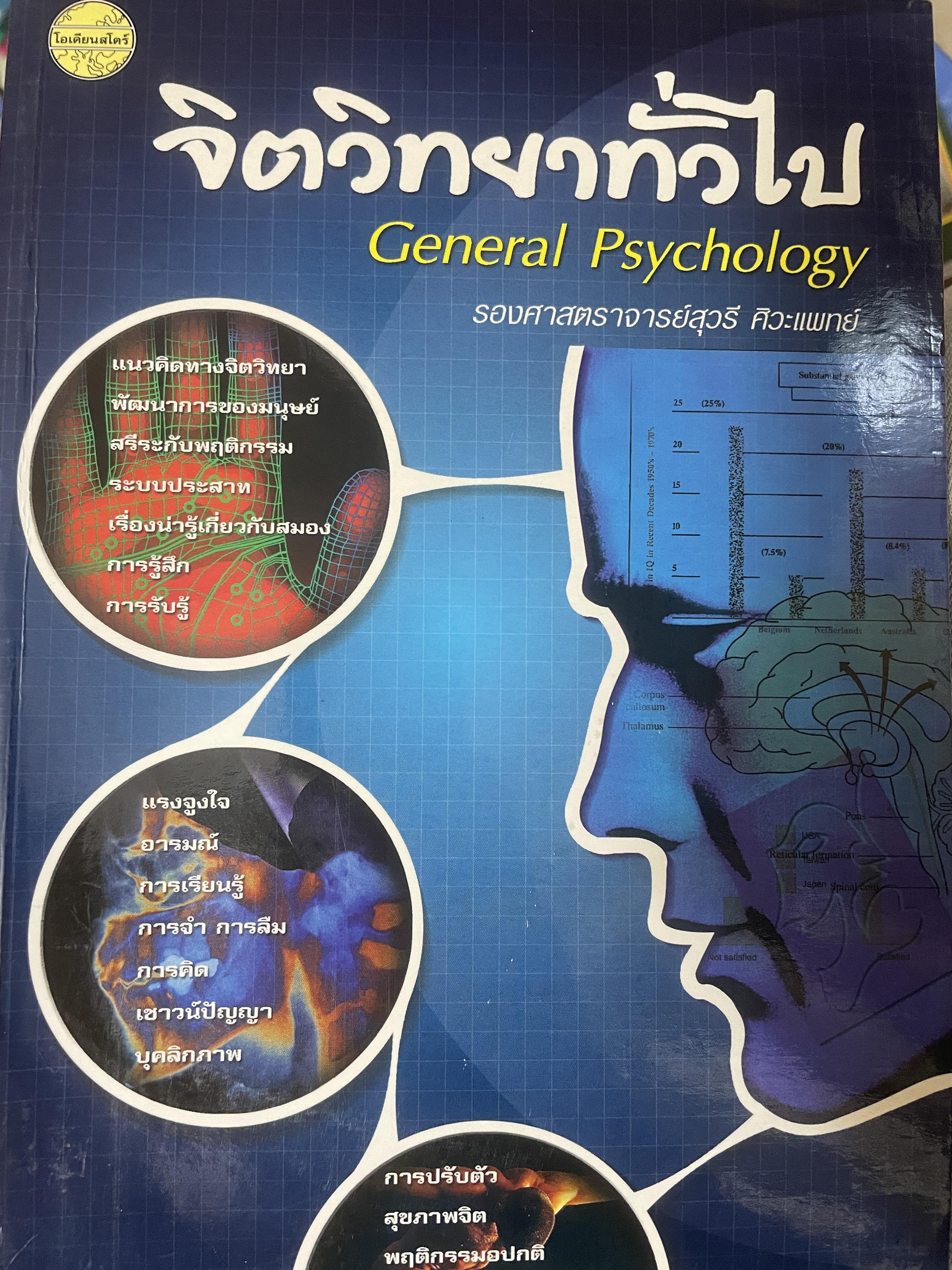 จิตวิทยาทั่วไป General Psychology. ผู้เขียน รองศาสตราจารย์สุวรี ศิวะแพทย์ 2 กก.
