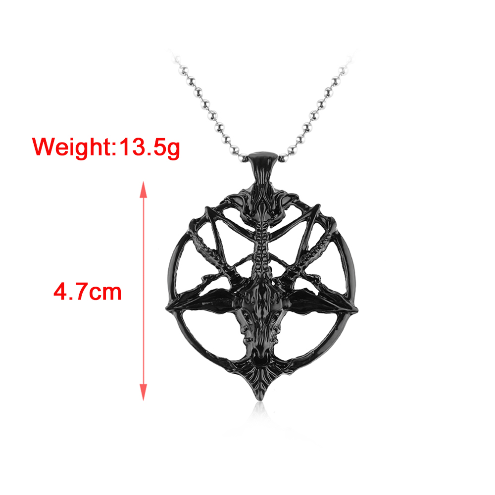 สร้อยคอ พร้อมจี้ Pentagram ดาว 5 แฉก กลับหัว