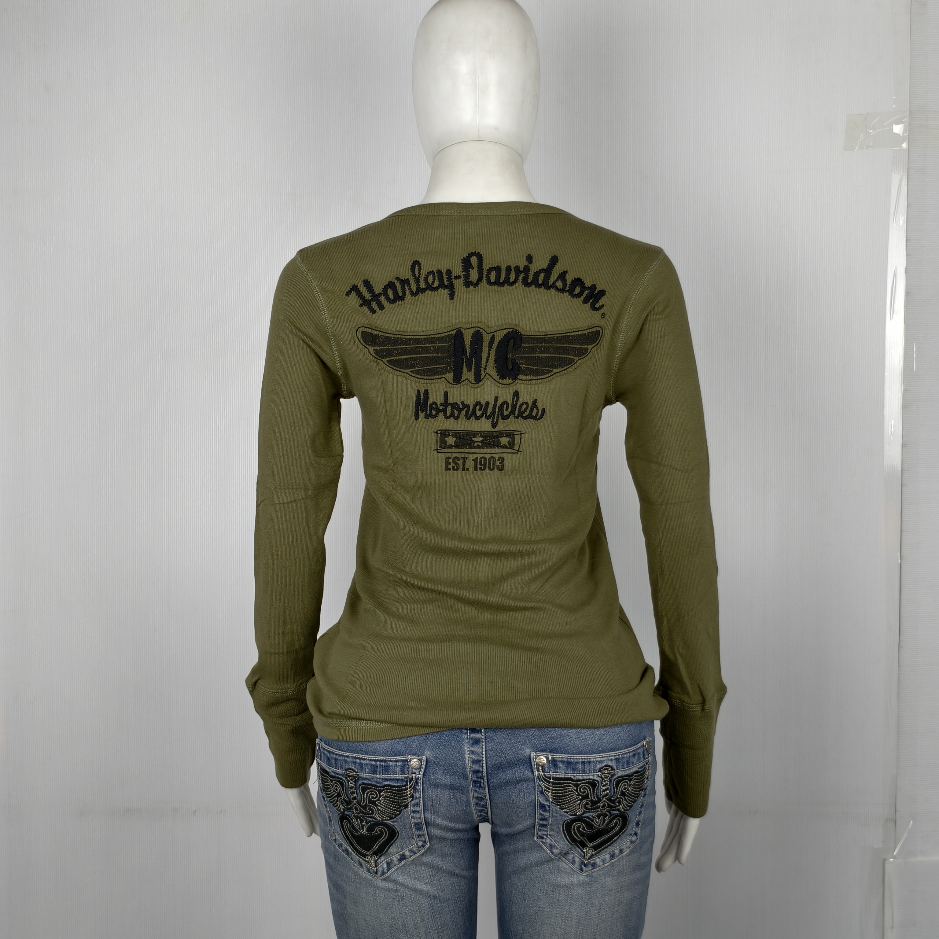 เสื้อยืดแขนยาว H-D ผู้หญิง L,XL