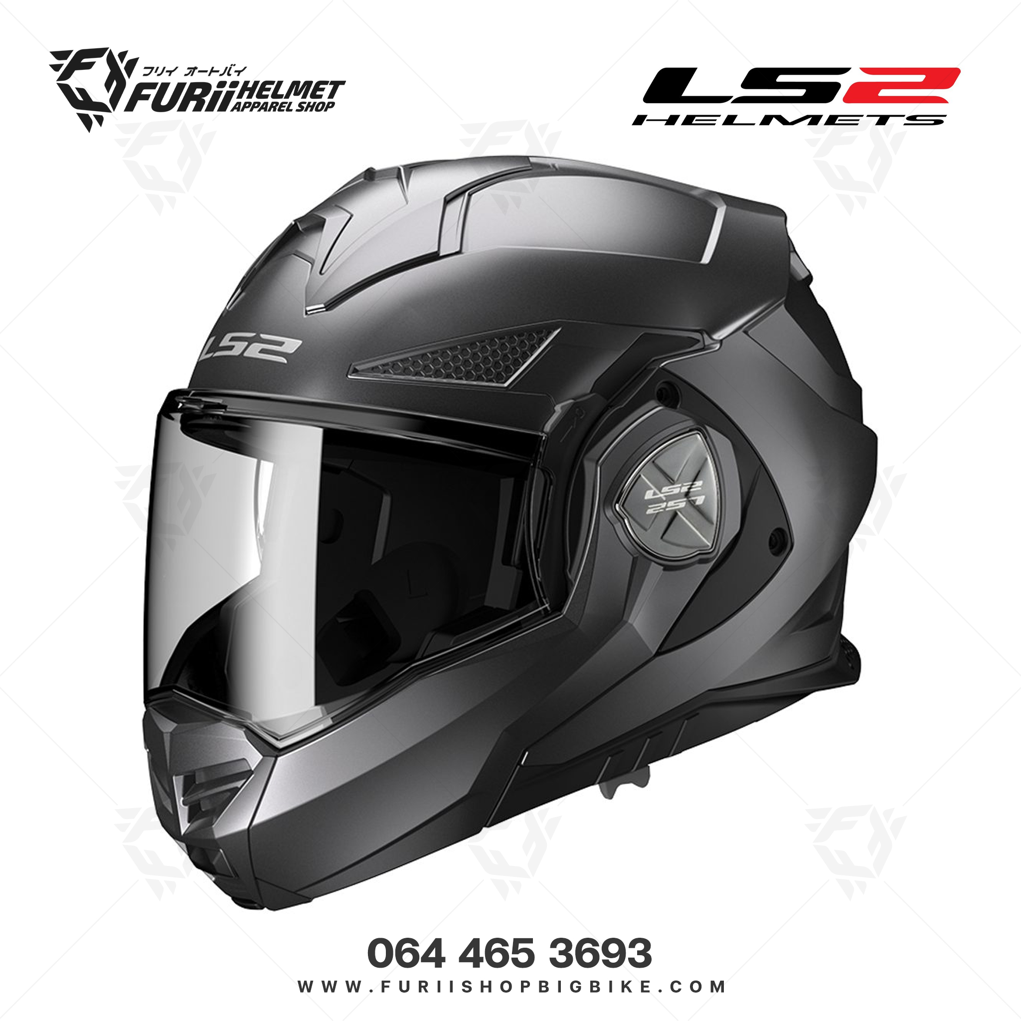 หมวกกันน็อค LS2 Helmet FF901 ADVANCE X : SOLID MATT TITANIUM OBLIVION