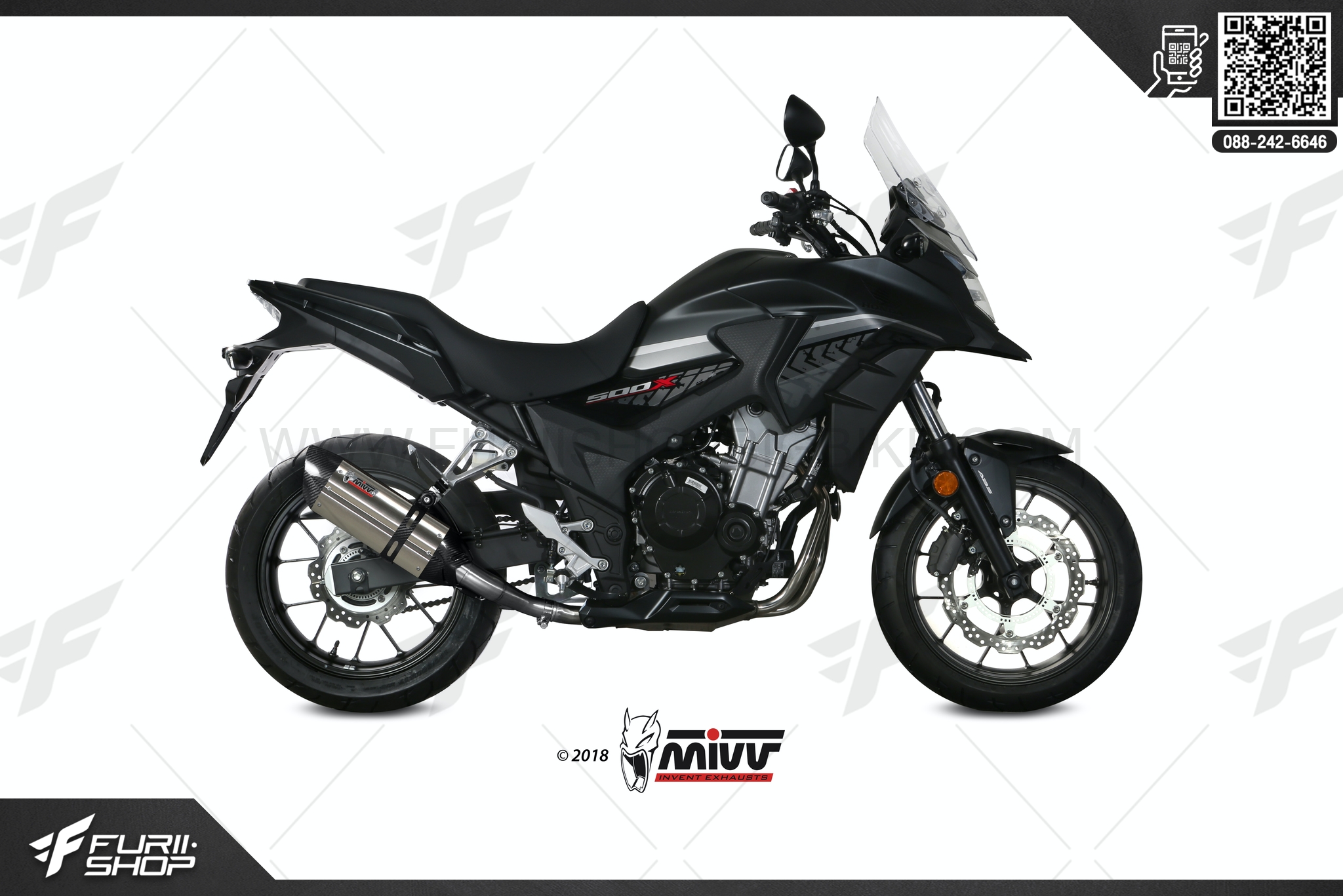 ท่อมอเตอร์ไซค์ MIVV FOR HONDA CB500X 2017+ SLIP-ON SUONO INOX COPPE CARBONIO/ST. STEEL CARBON CAPS ท่อแต่ง ท่อสูตร ท่อบิ๊กไบค์ ท่อBigbike ท่อไอเสีย