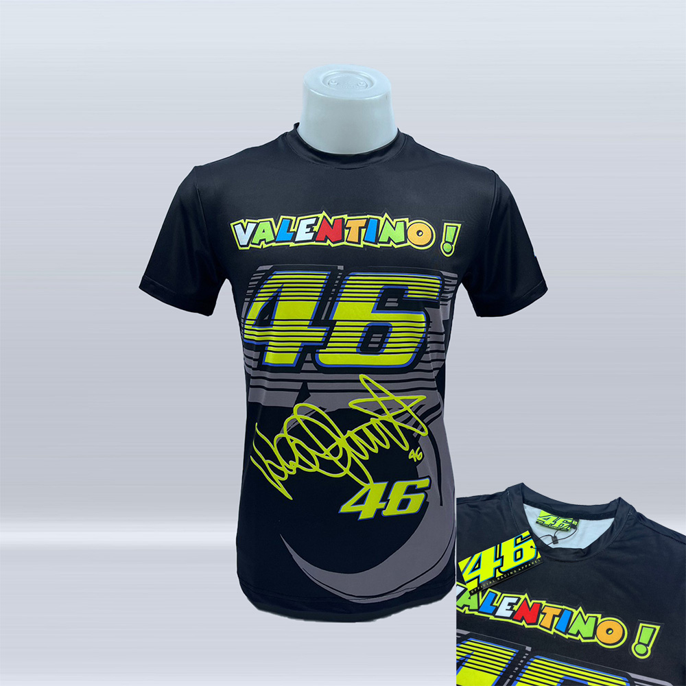 เสื้อยืดขี่มอเตอร์ไซค์ เสื้อยืดมอเตอร์ไซค์ เสื้อแขนสั้นValentino46 JT-503 ผ้าไฟเบอร์นาโน100%มีประสิทธิ์ภาพซับเหงื่อสูงไม่เหนียวติดตัวใส่สบาย