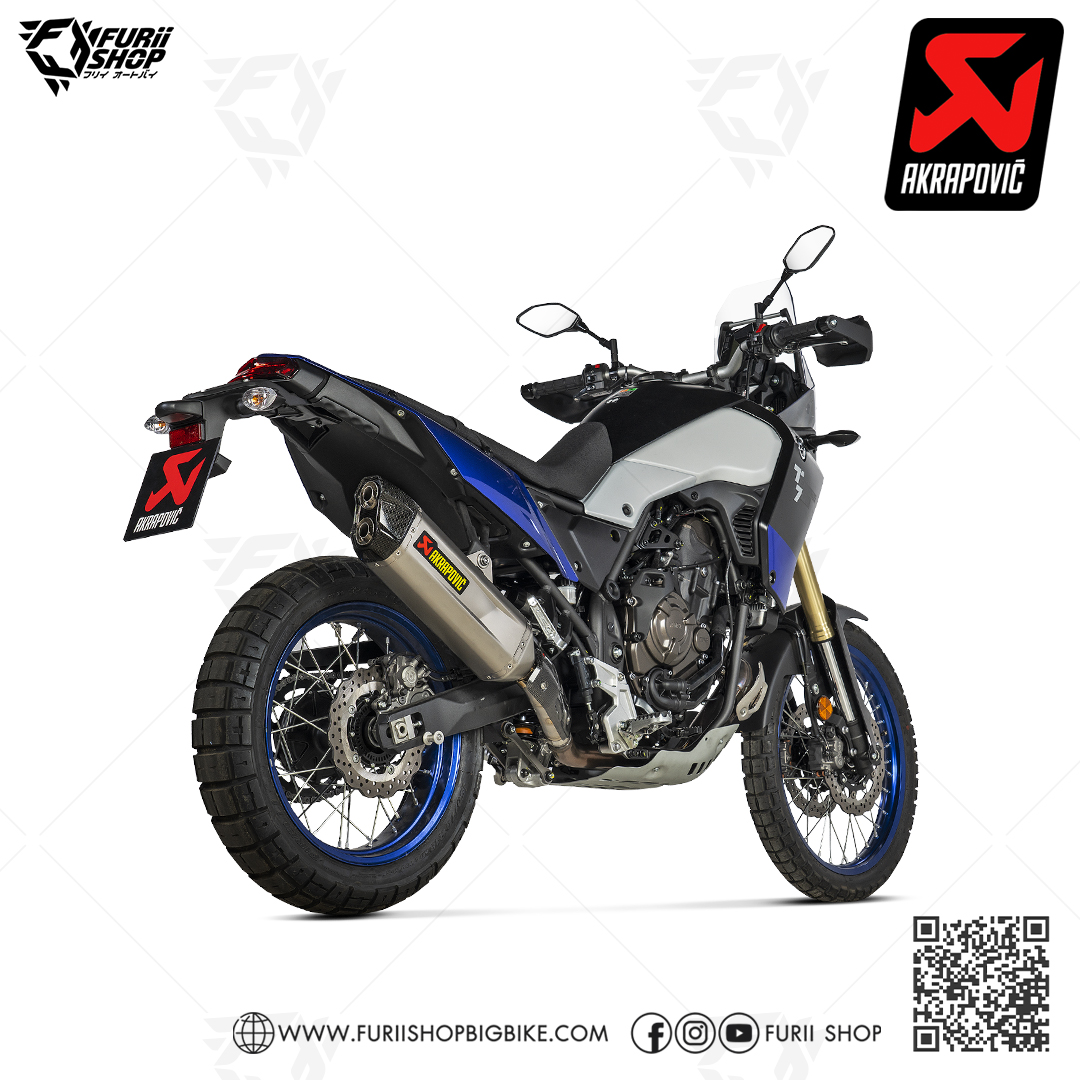 ท่อแต่ง Akrapovic Slip on Titanium New shape : for Yamaha Tenere 700 2019-2023