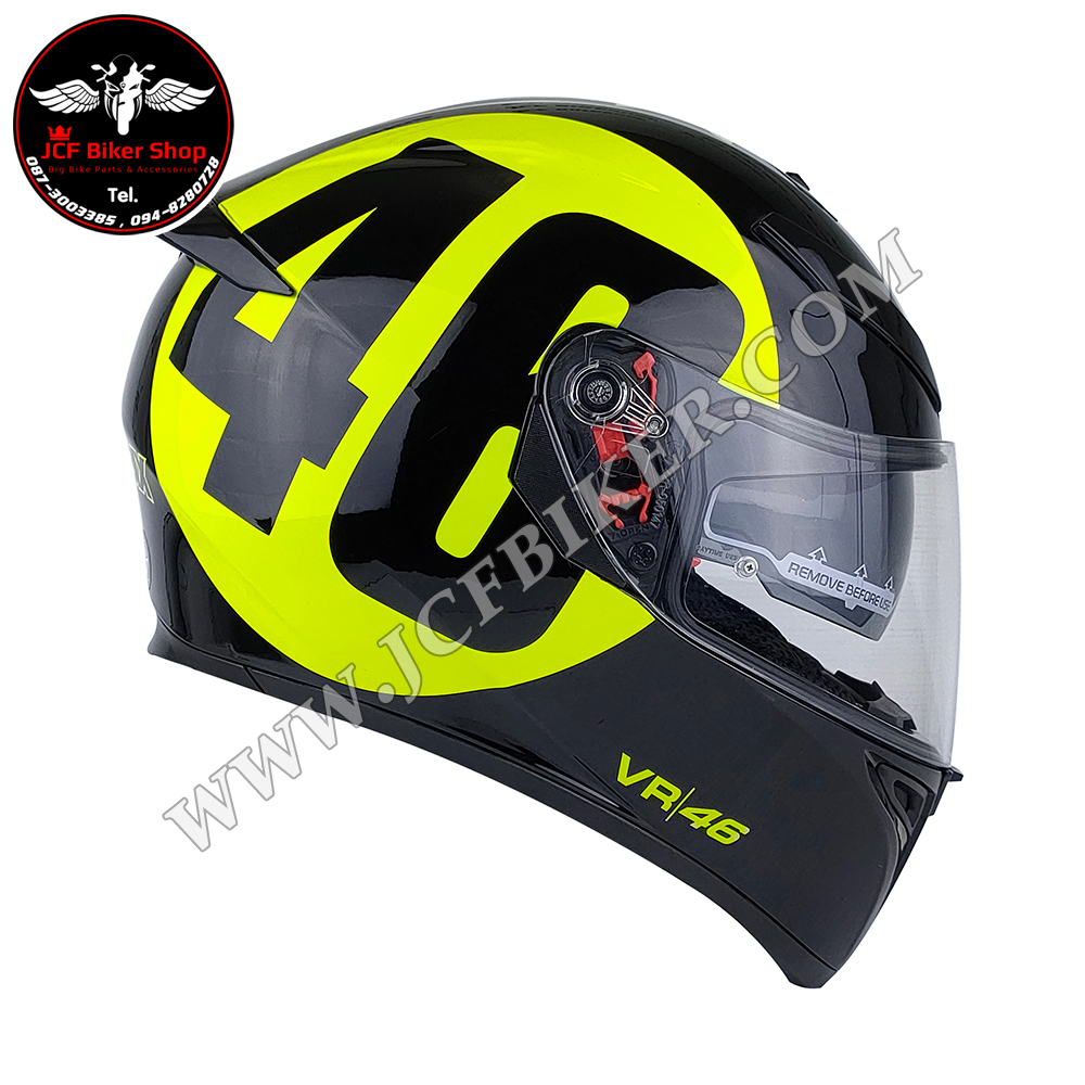 หมวกกันน็อค AGV K3-SV BOLLO 46 BLACK/YELLOW