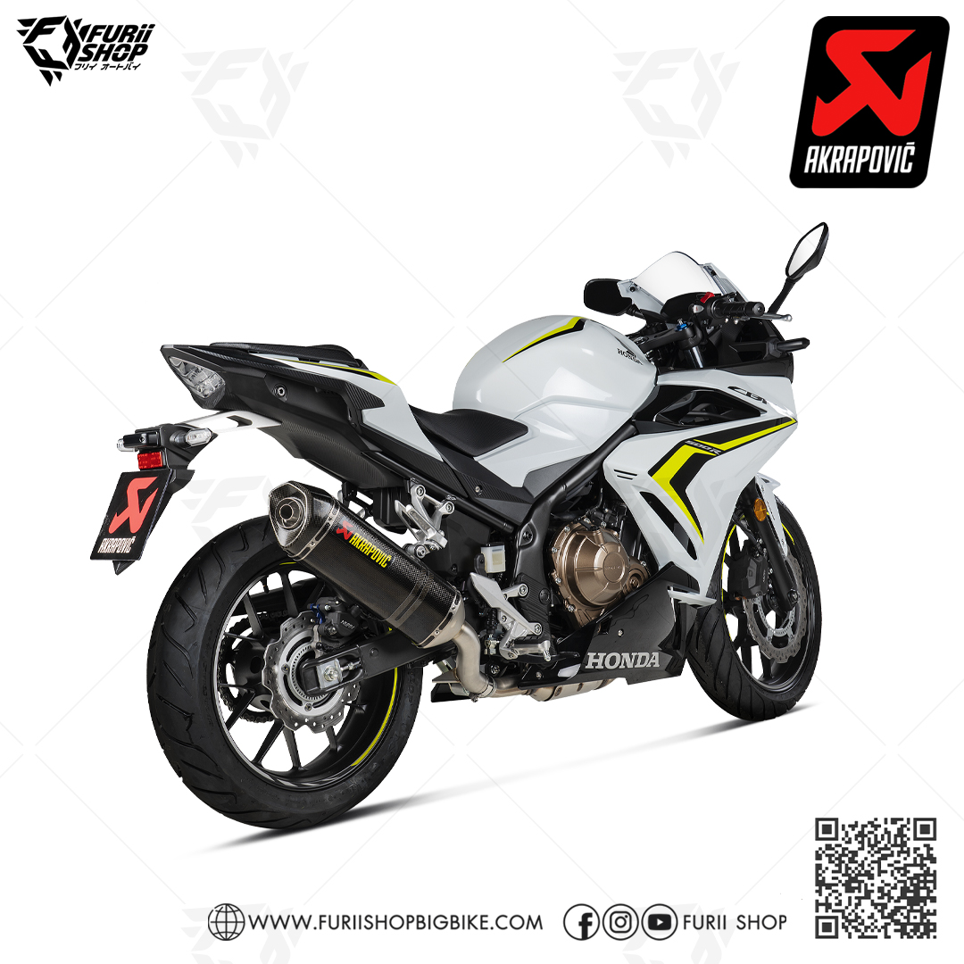 ท่อแต่ง Akrapovic Slip on Carbon new shape ทรงใหม่ : for Honda CBR 500 X,F,R 2016-2018 All New !!