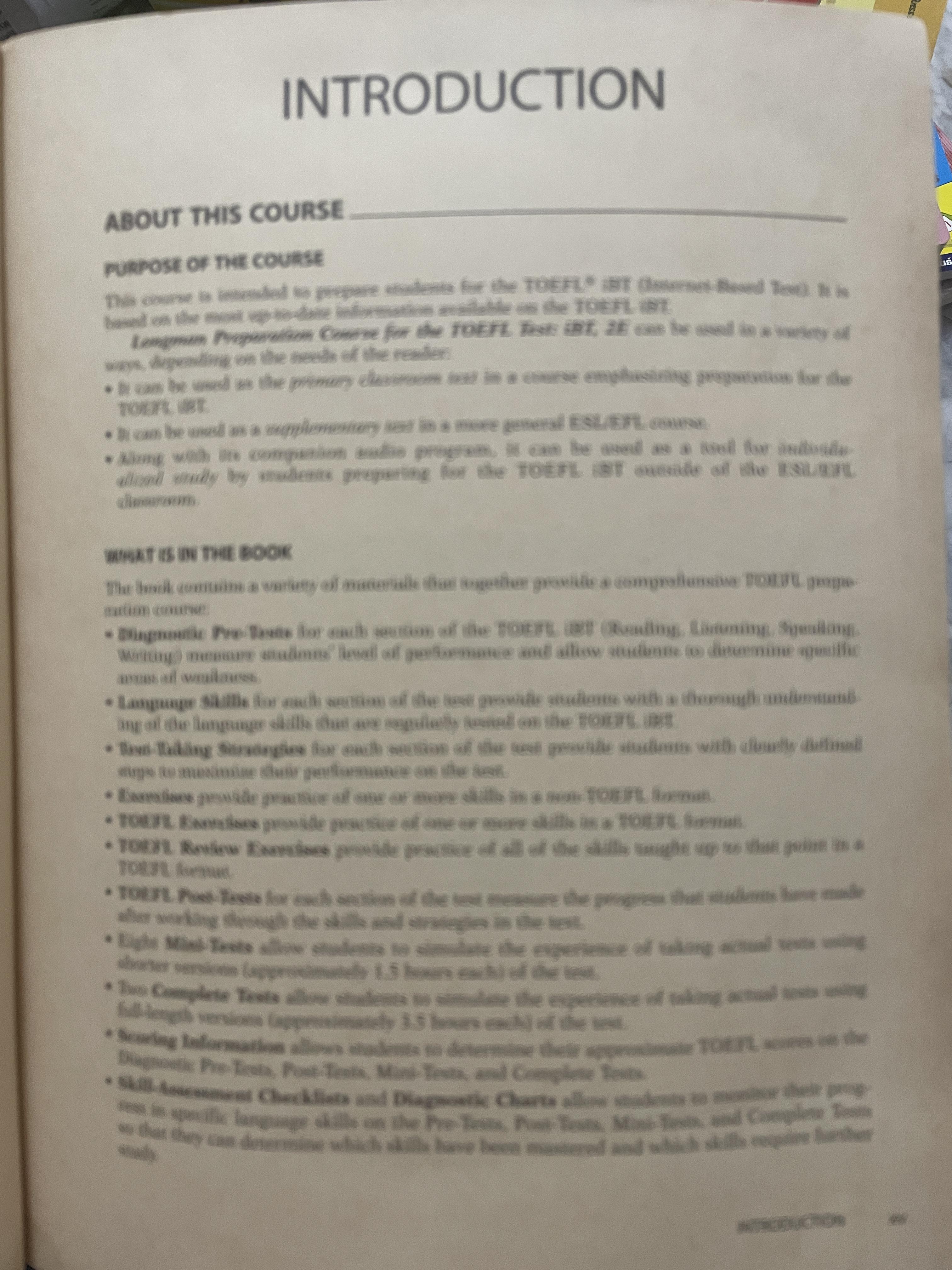 Longman. Preparation Course. for the TOEFL Test. iBT. โดย DEBORAH PHILLPS. 6,500 กรัม