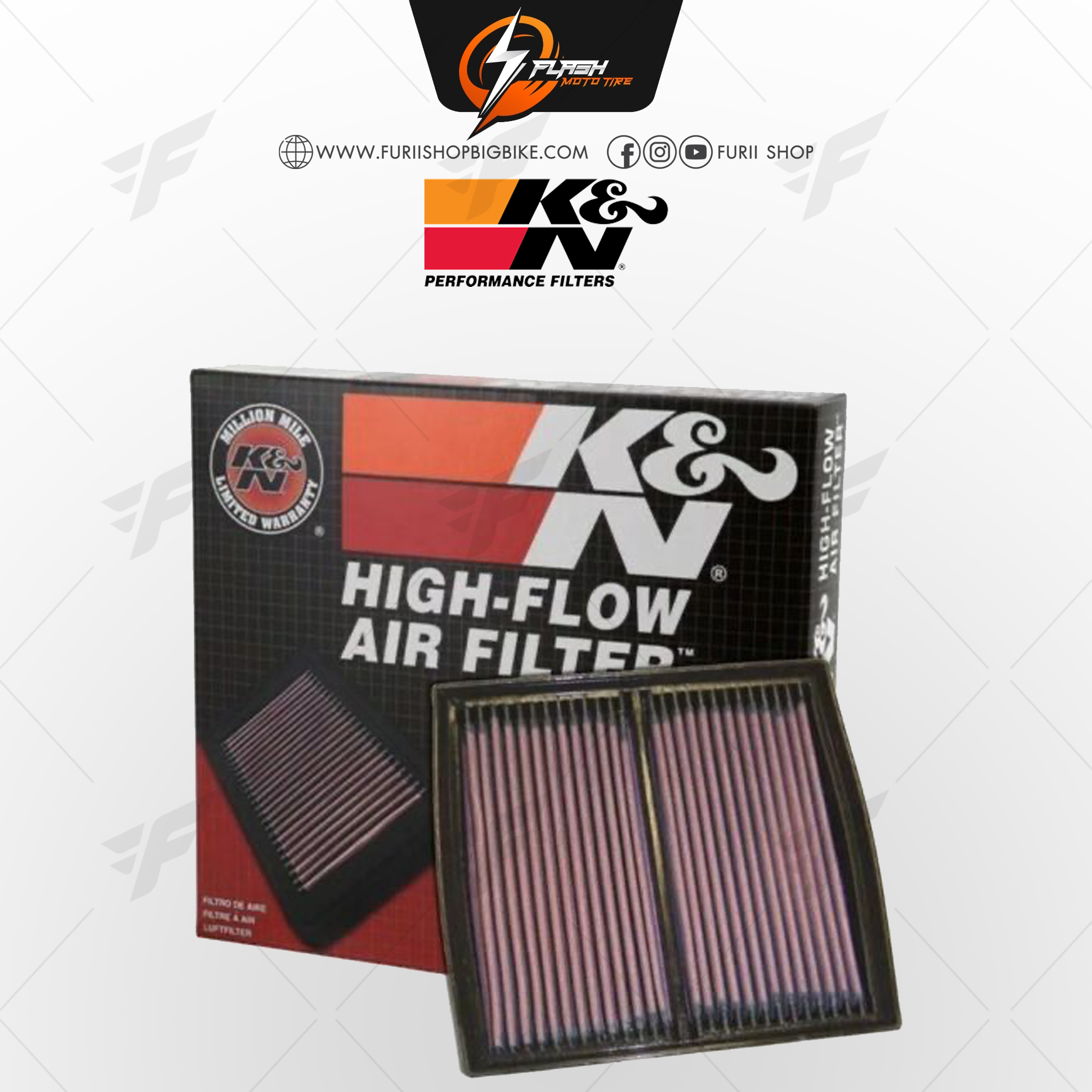 กรองอากาศ K&N สำหรับ DUCATI