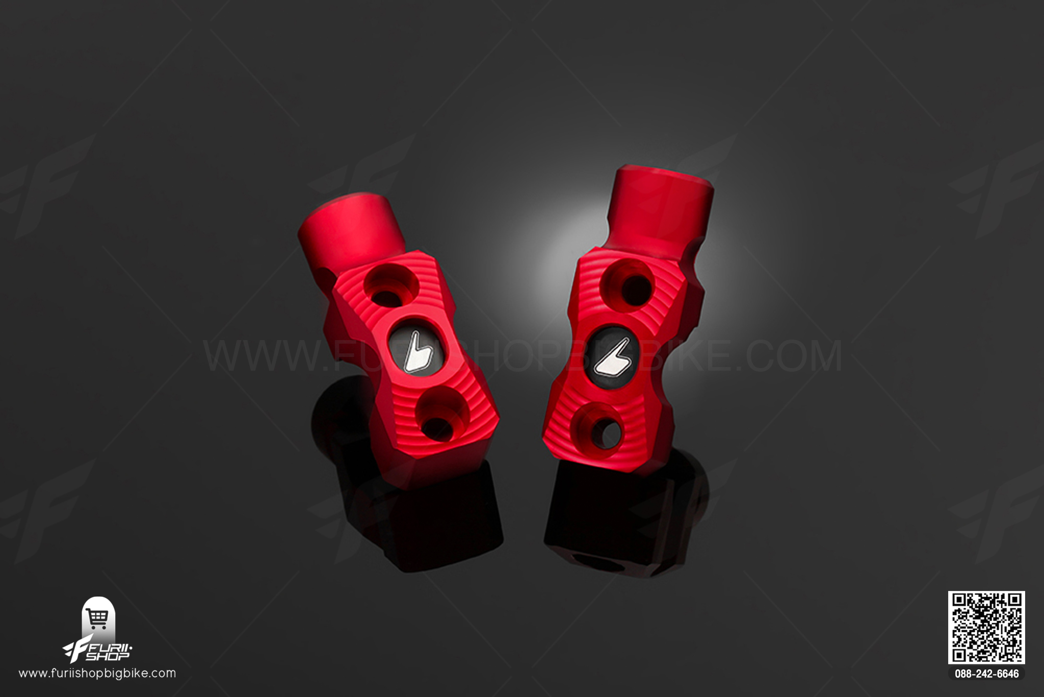 Rotating Bar Clamps With Mirror Hole (2 Pieces) Bikers Versys650ABS 2015-2020